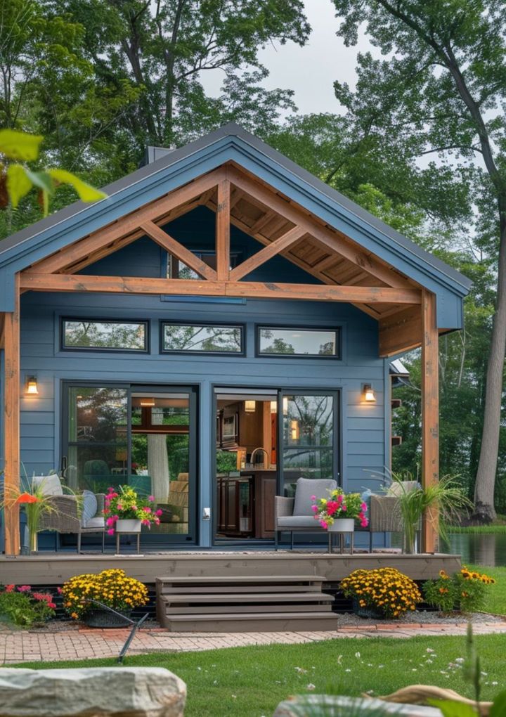 Park - Tour this Florida lakeside park model RV with porch. The ...