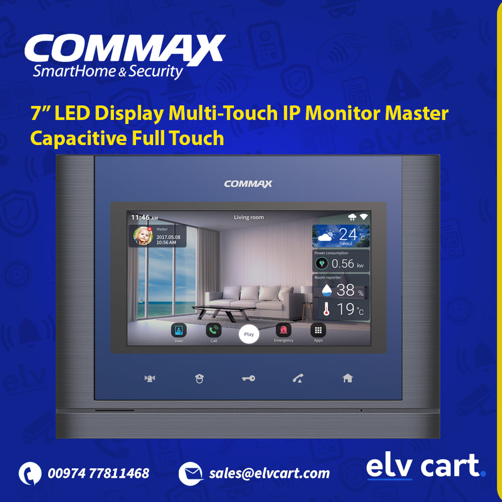 Commax Intercom Qatar - Commax 7inch LED Display Multi-Touch IP Monitor ...