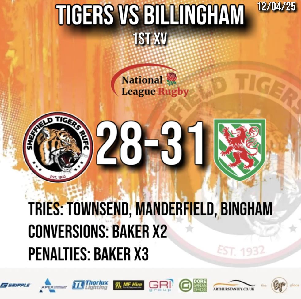 Sheffield Tigers RUFC - IT'S GAME DAY... Today our 1XV squad will take ...