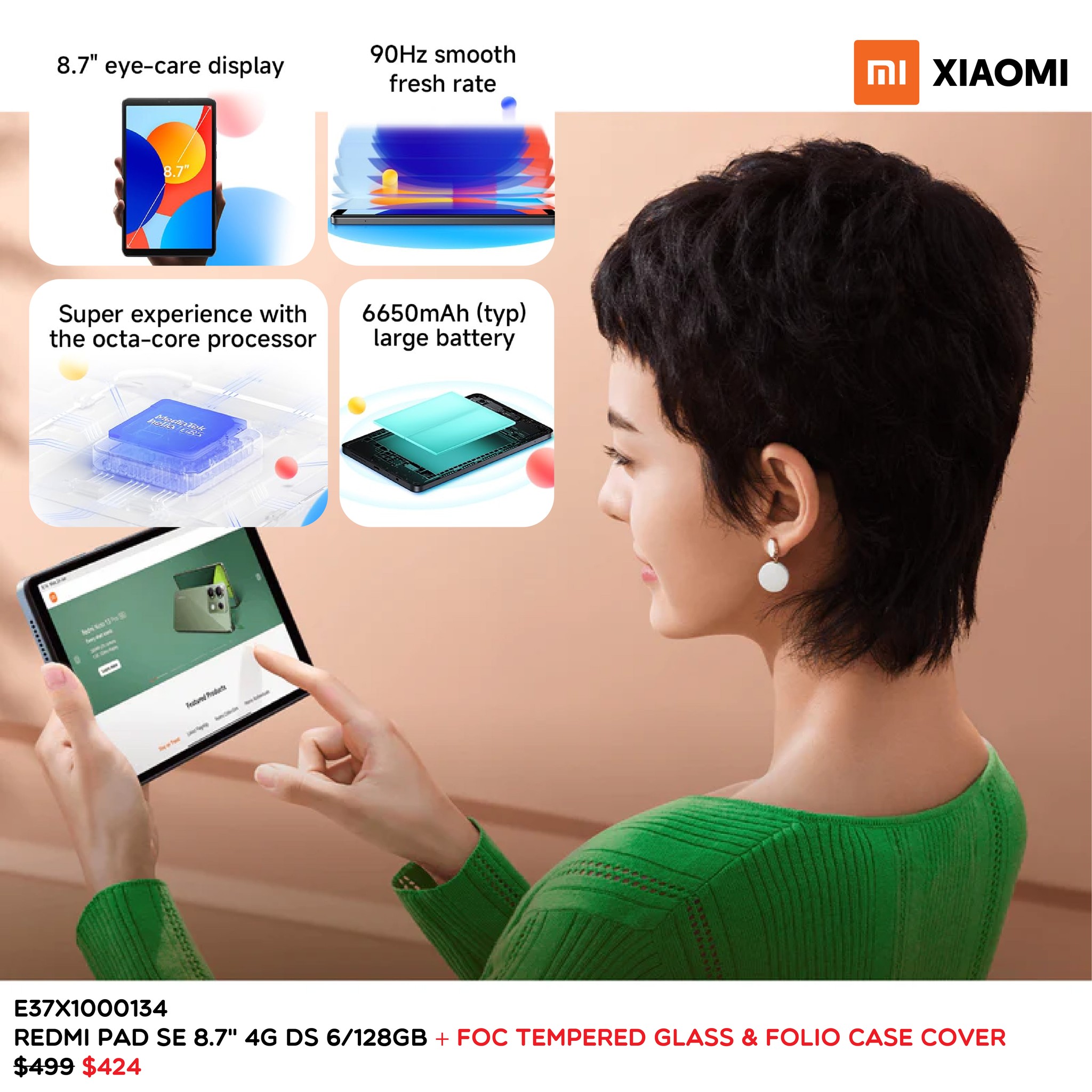 Introducing the Redmi Pad SE 8.7!🎉 Compact, powerful, and packed