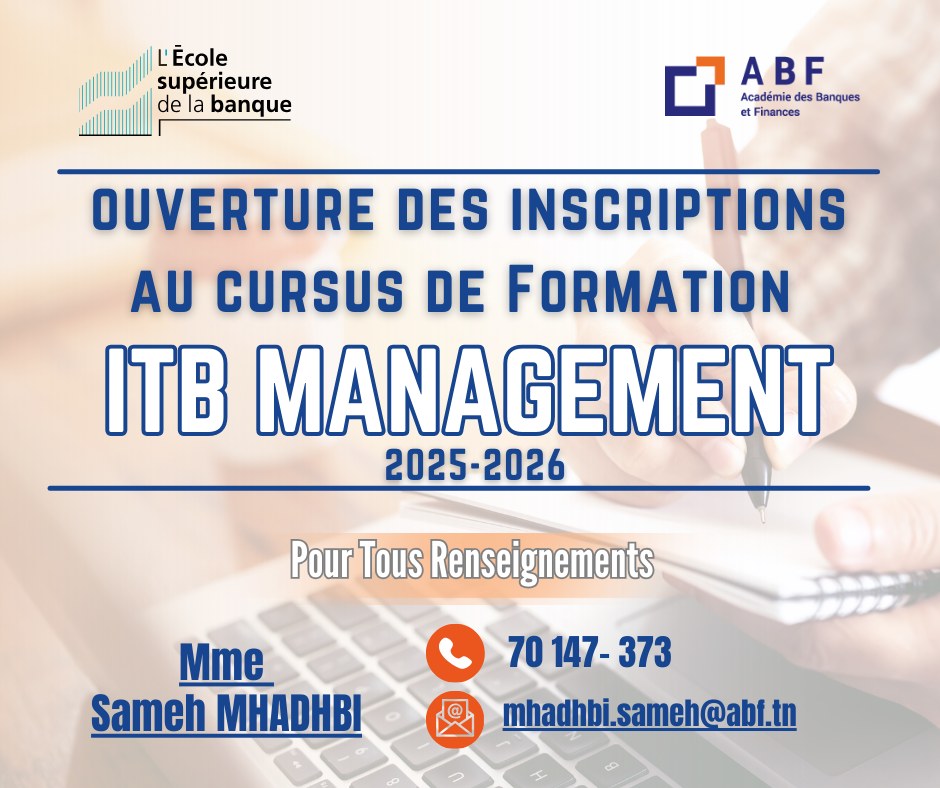 Academie - Ouverture des Inscriptions au Cursus de Formation : ITB ...