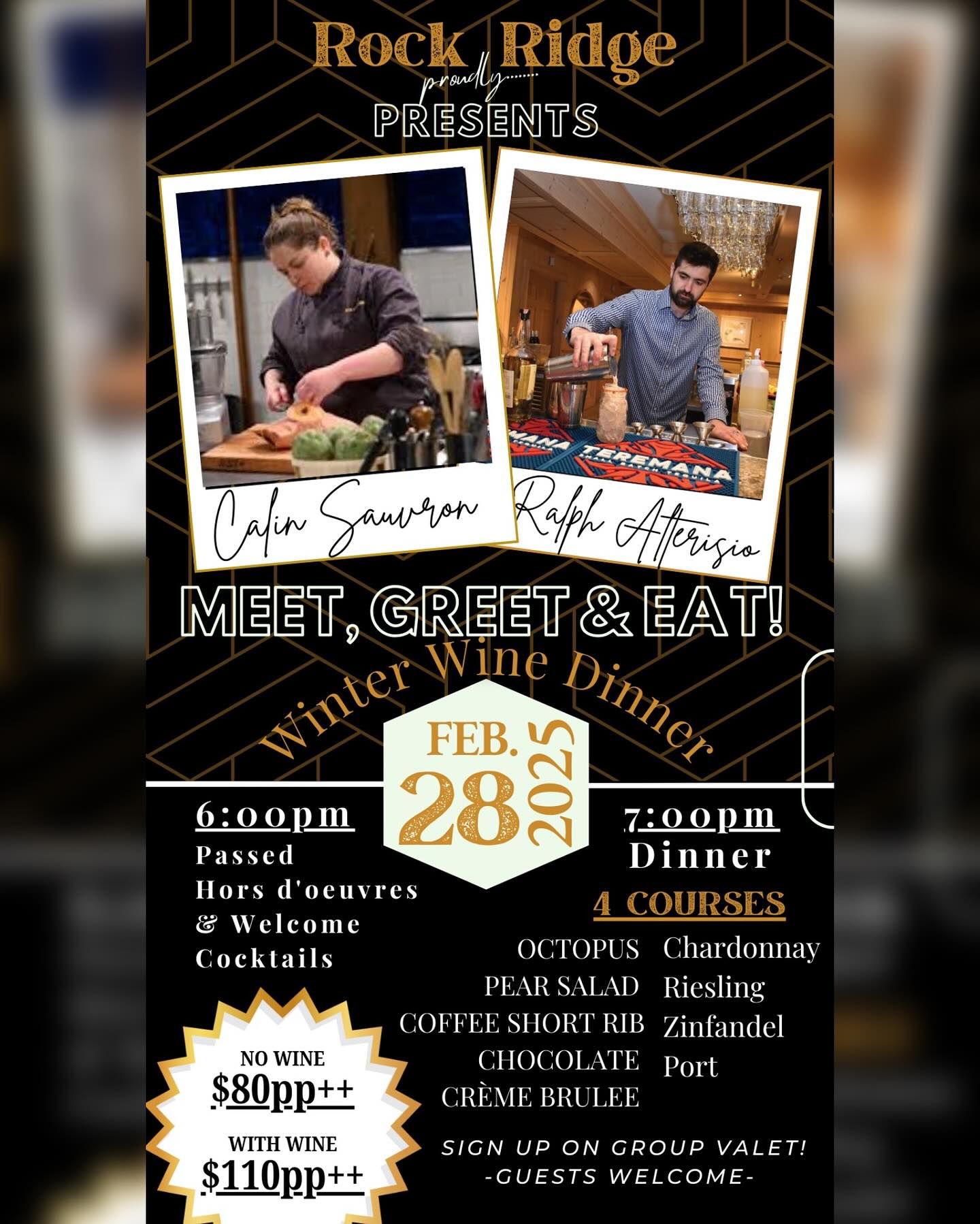 🍷 Meet, Greet & Eat! Join us... - Rock Ridge Country Club | Facebook