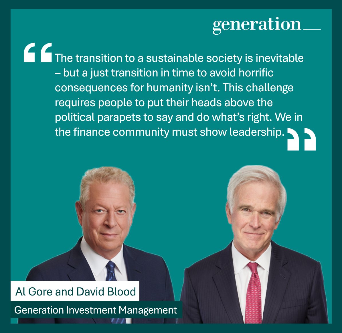 The landscape for sustainable investing looks different than it did just a  few years ago. But neither the financial industry nor humanity can afford  to ignore the climate crisis. Read more in
