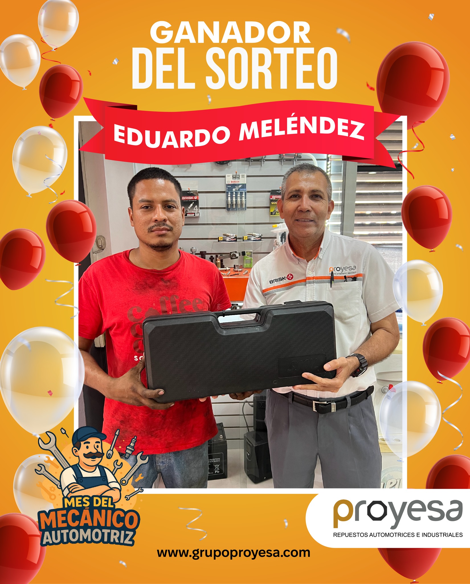 Proyesa - 🎉🔧 ¡Felicidades al ganador de nuestro sorteo del Mes del ...
