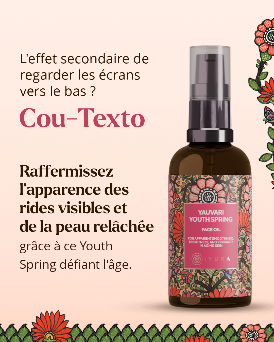 Huile Éclaircissante Auravedic – Curcuma, Safran, Cerise D'Hiver, 100ml, Neuf