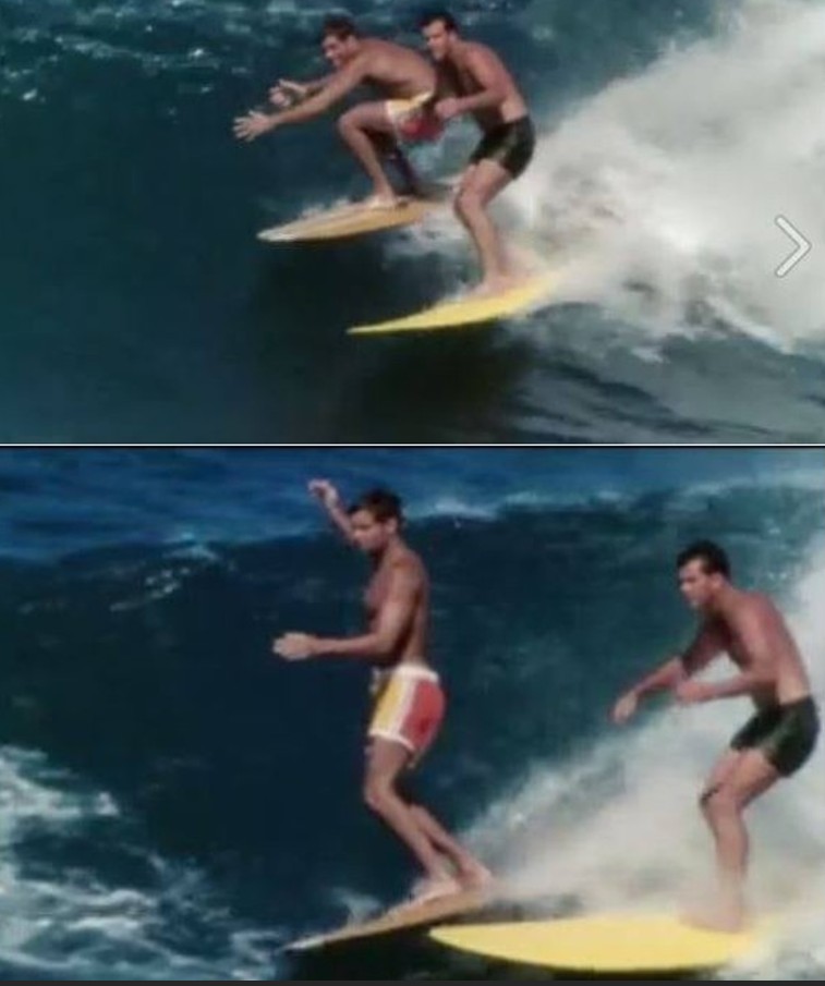 Butch - Mike Diffenderfer and Mickey Dora share a Haleiwa slide. Like ...