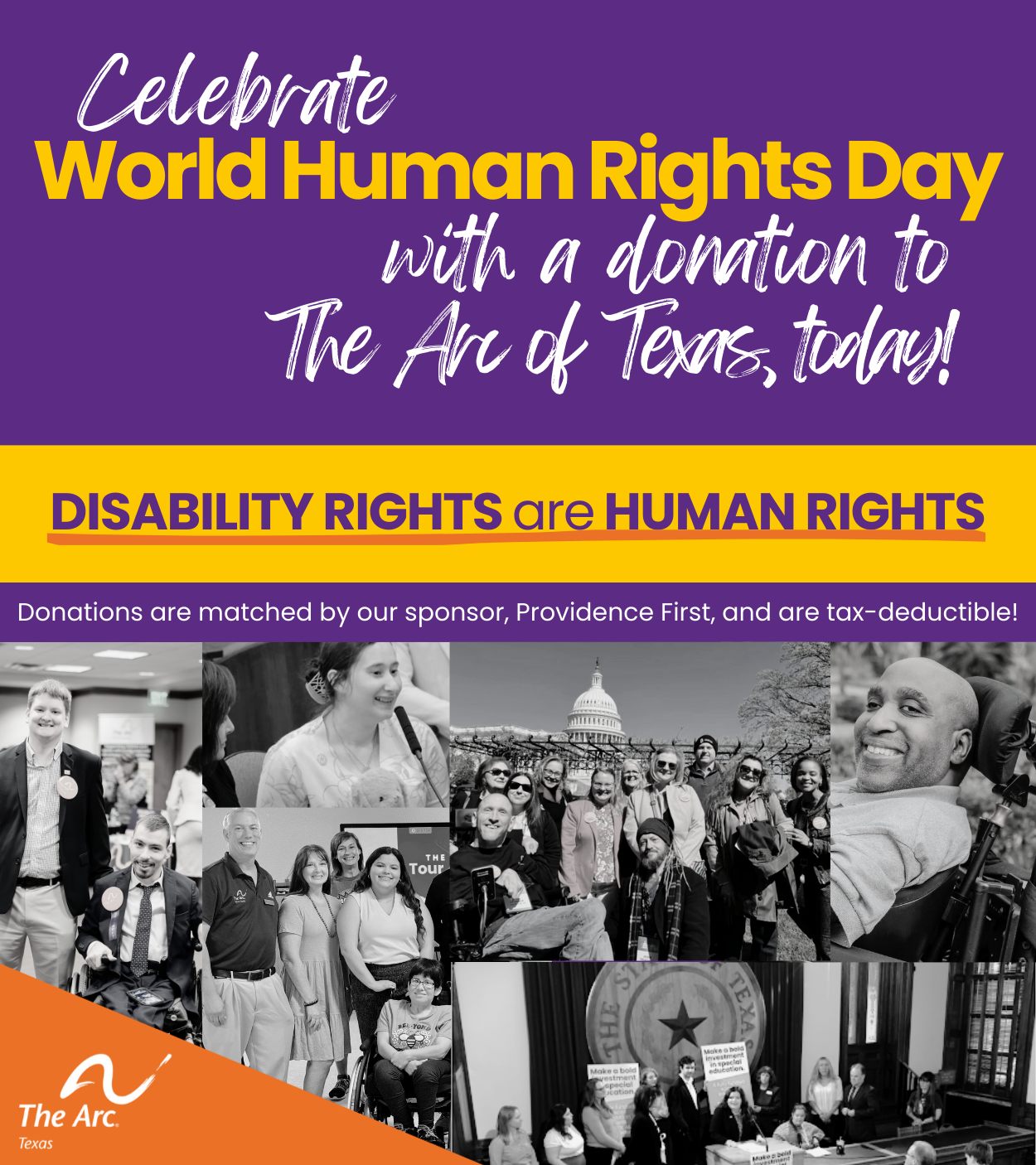 Celebrate #HumanRightsDay by donating... - The Arc of Texas | Facebook
