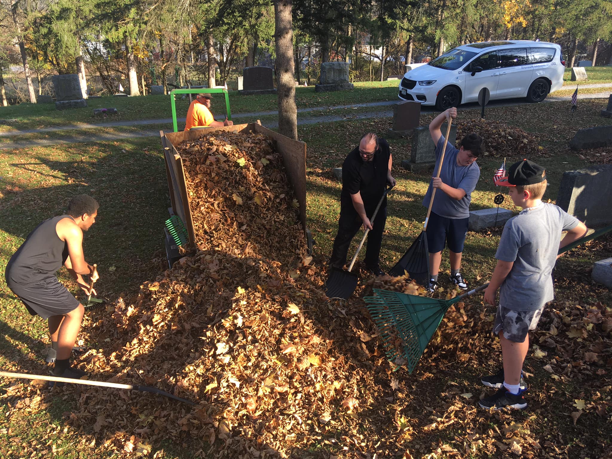 Madison FFA - A little give back to the community. Raking... | Facebook
