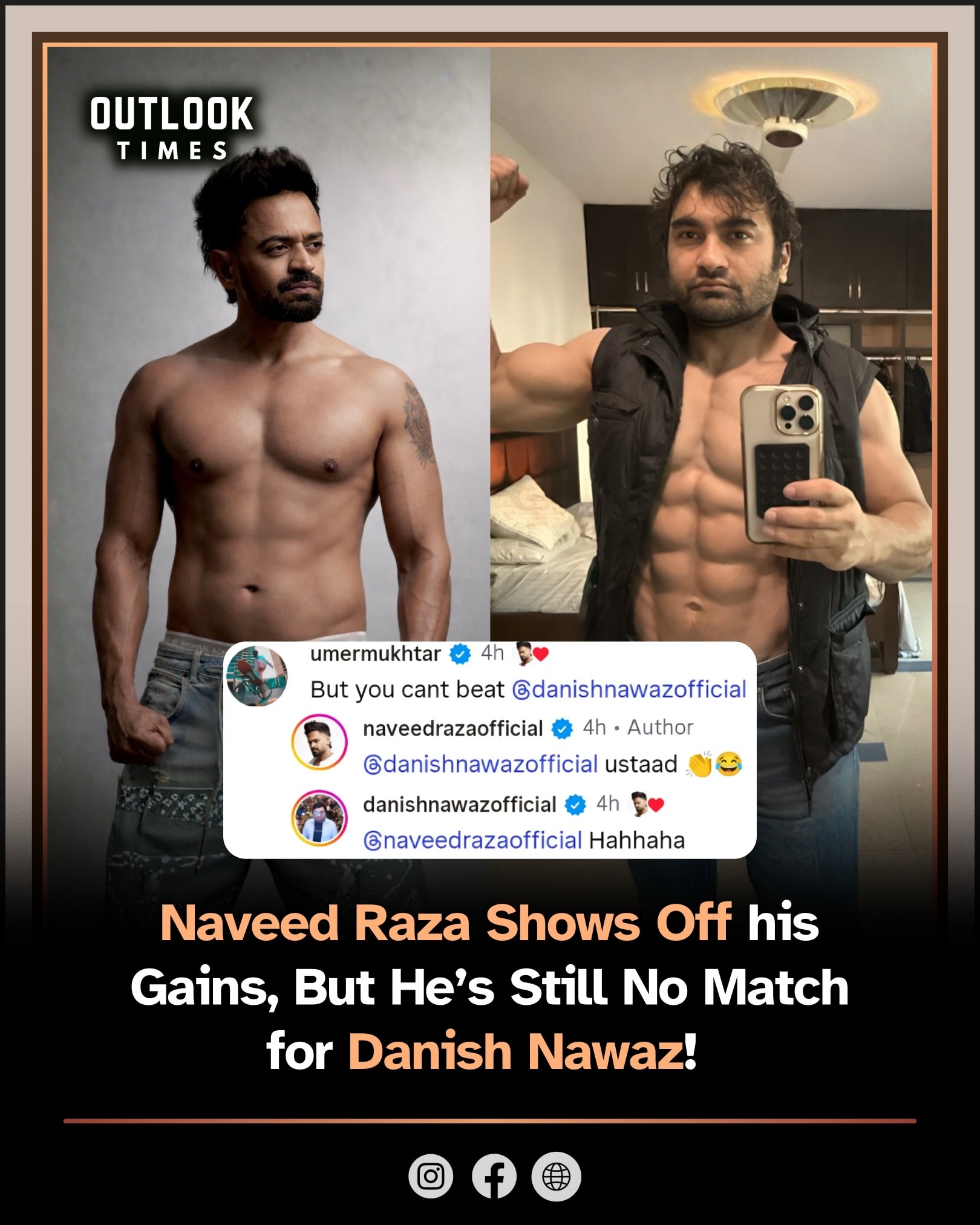 Outlook - Pakistani actor Naveed Raza recently showed off his fitness ...