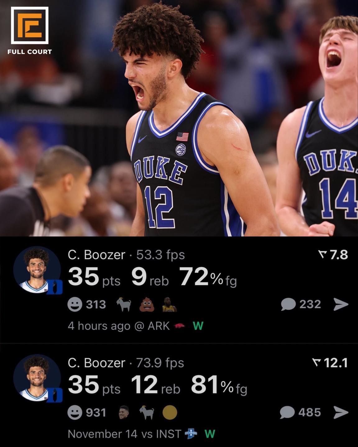 Full - Cameron Boozer is making HISTORY 😤🔥 The first Duke freshman with ...