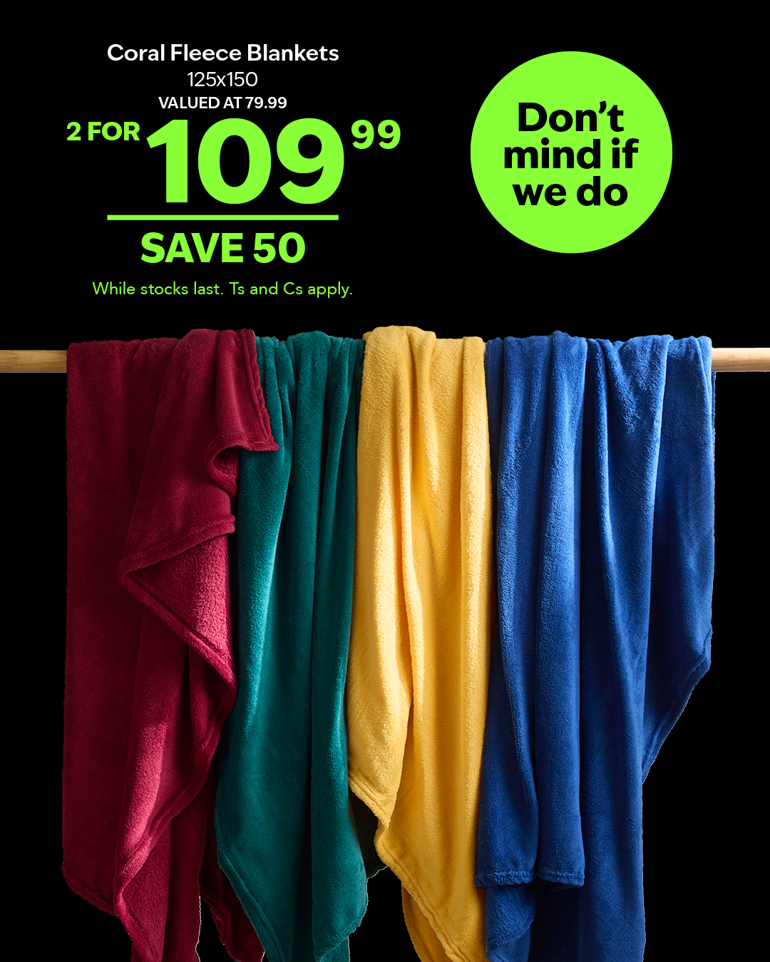 Sheet - A chance to double up on Coral Fleece blankets for R109.99