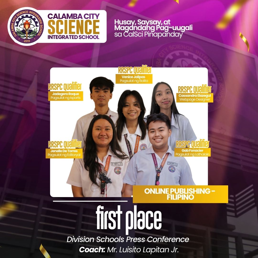 DepEd Tayo Calamba City Science Integrated School - Calabarzon added a ...