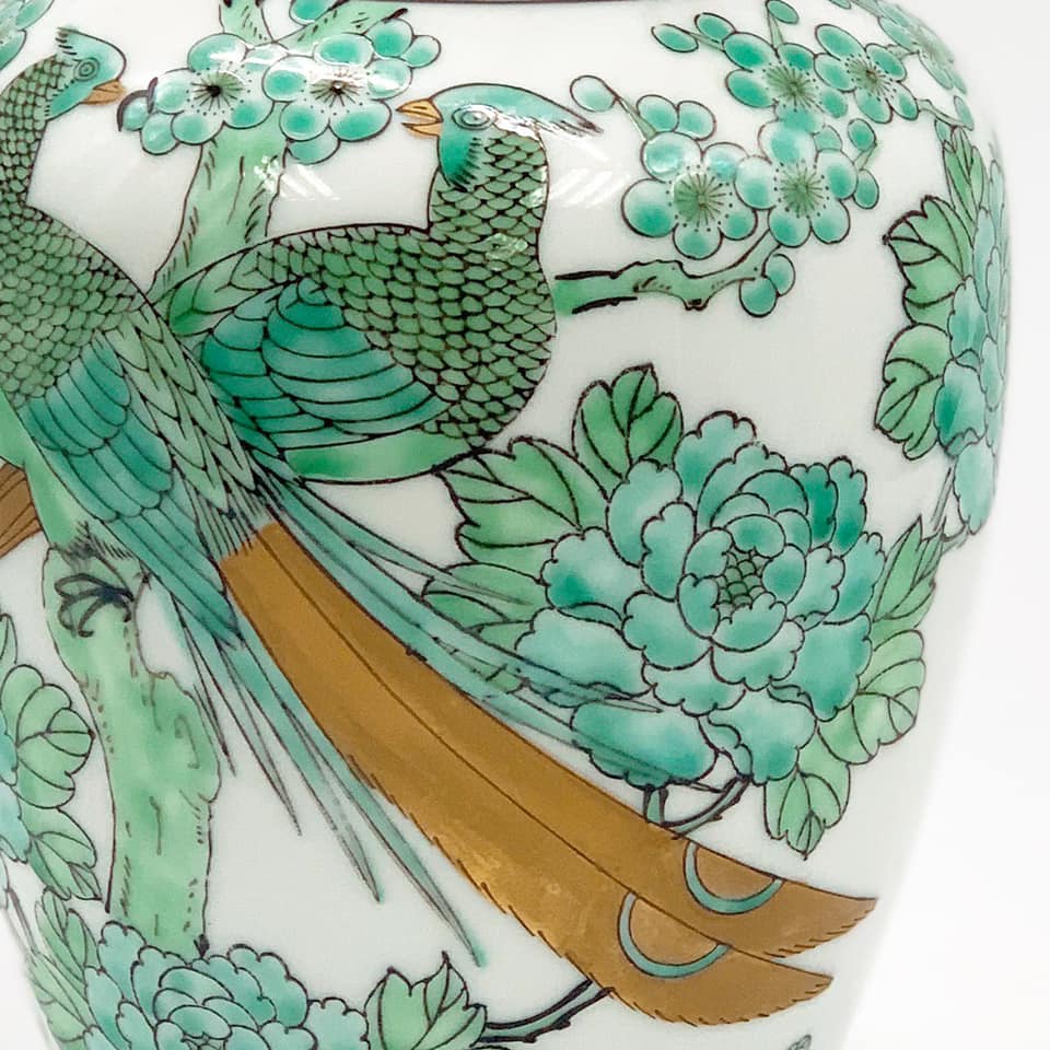 日本手绘金漆伊万里烧瓷器花瓶23公分#porcelain #chineseporcelain