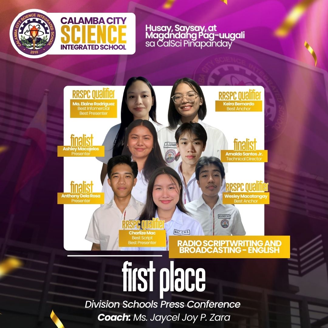 DepEd Tayo Calamba City Science Integrated School - Calabarzon added a ...