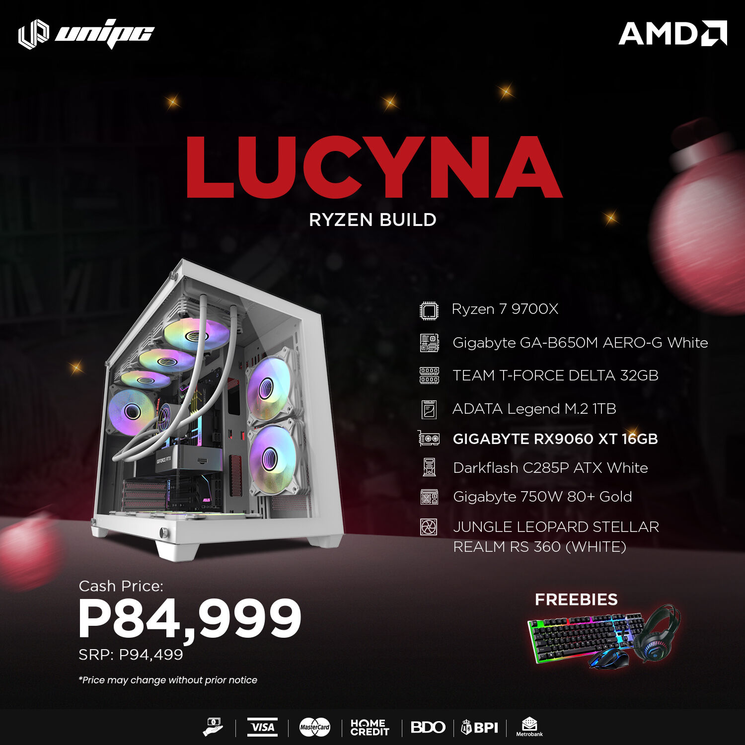UniPC - Built to dominate ️ LUCYNA packs Ryzen 7 9700X power with the ...