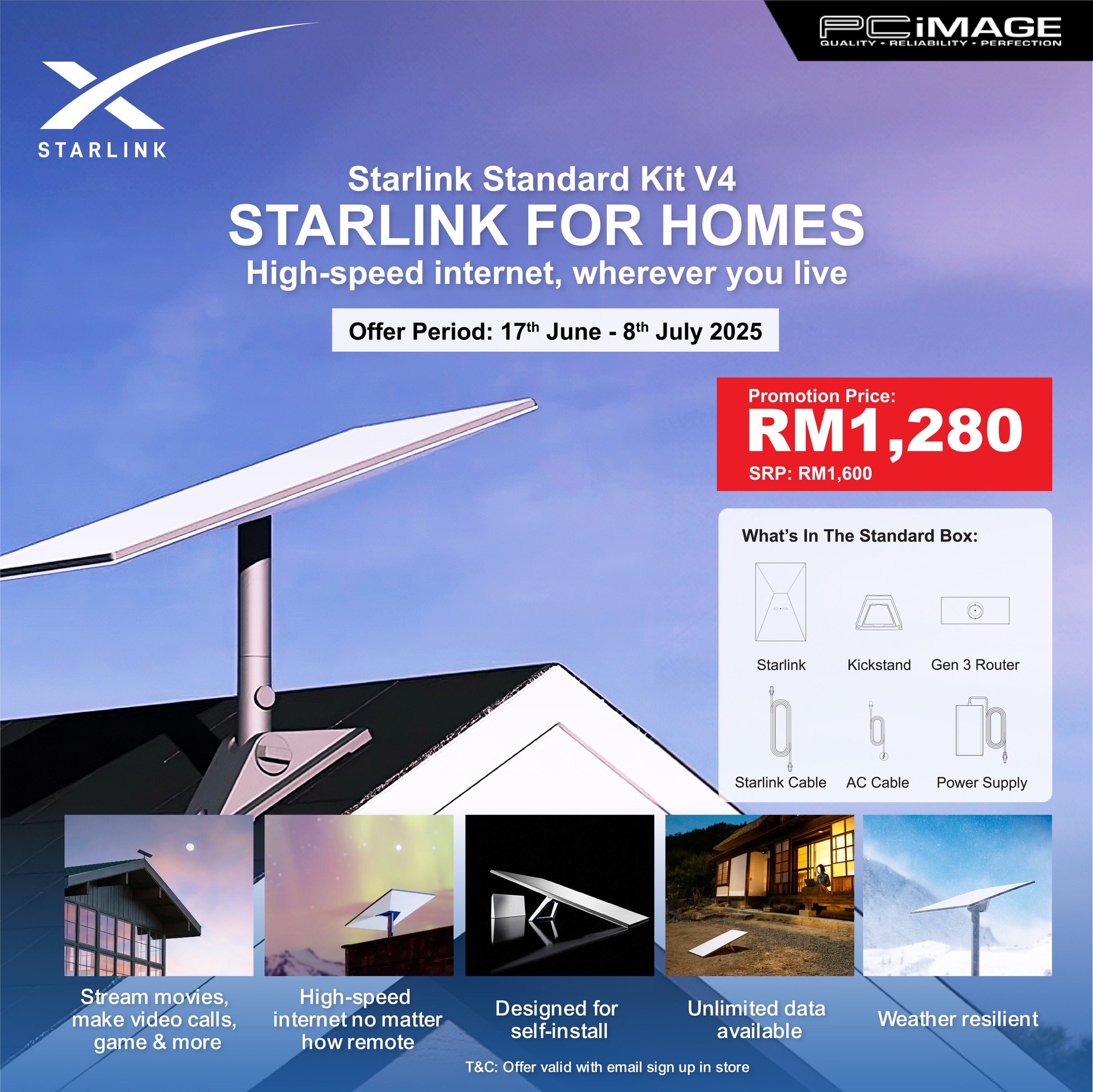 🚀 Starlink Standard Kit V4 Now at PC Image! Experience high-speed