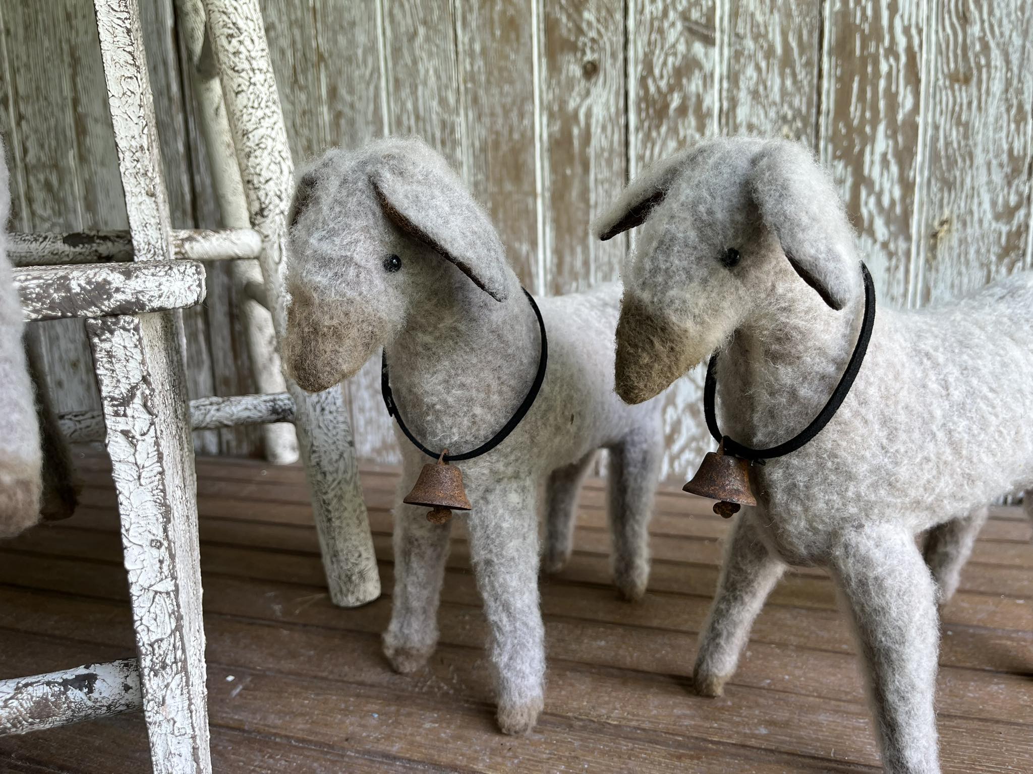 Vintage style plush sheep doll