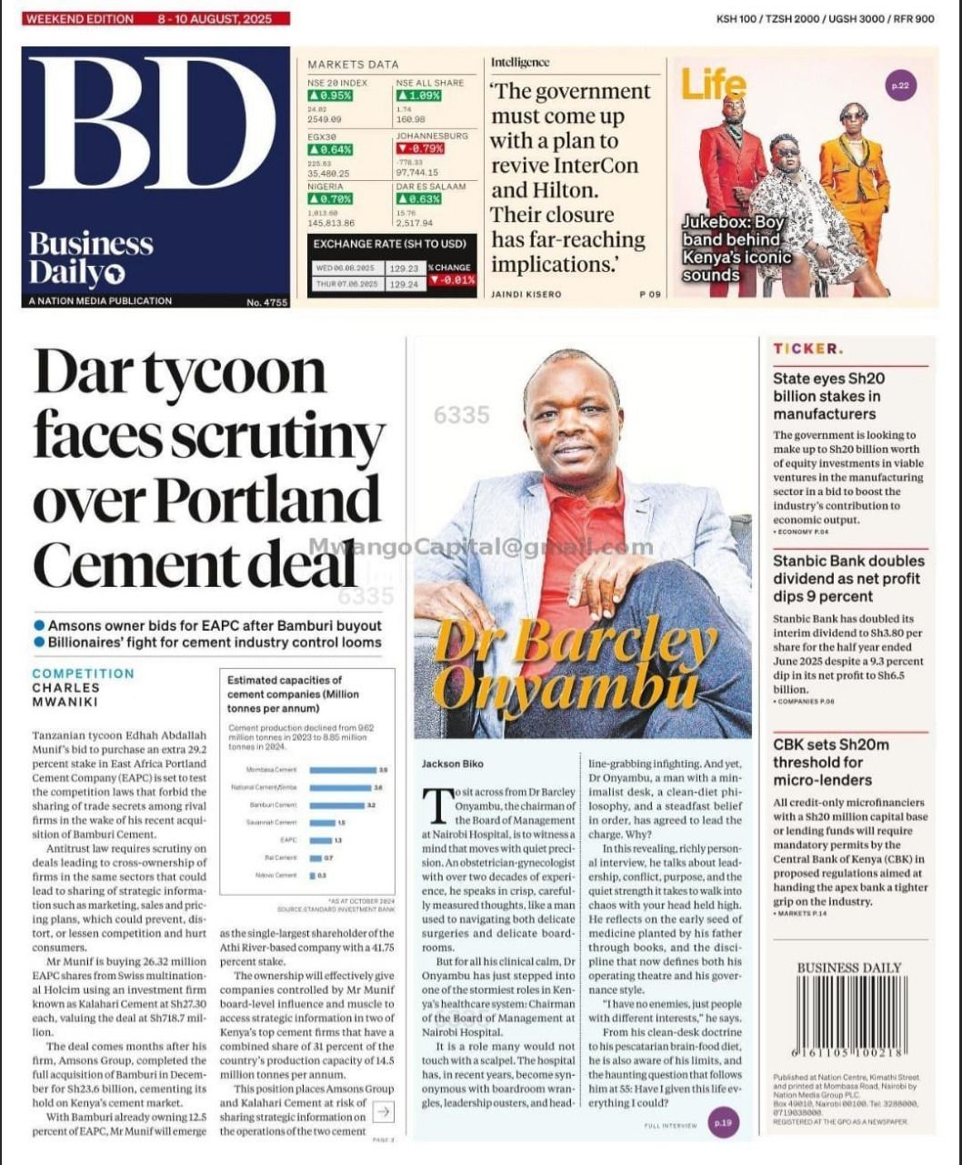 The Nairobi - “To sit across from Dr Barcley Onyambu, the chairman of ...