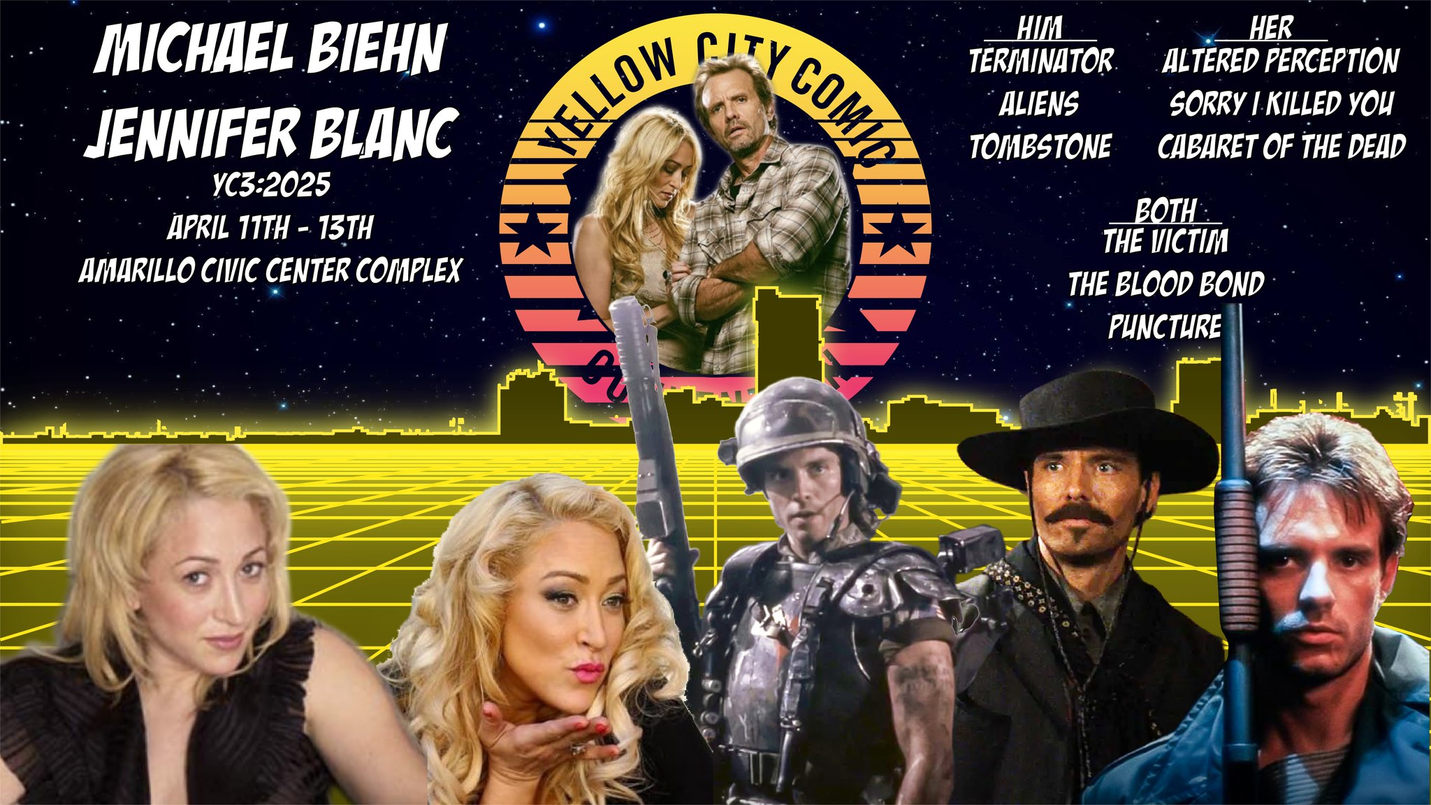 Yellow - YC3: 2025 Guest Announcement: Michael Biehn and Jennifer Blanc ...