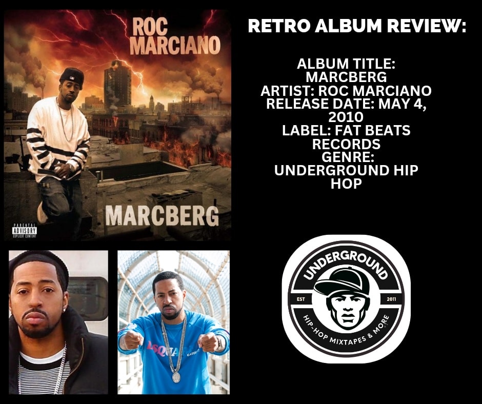 ROC MARCIANO Giving this great 'Marcberg' album by Roc Marciano a