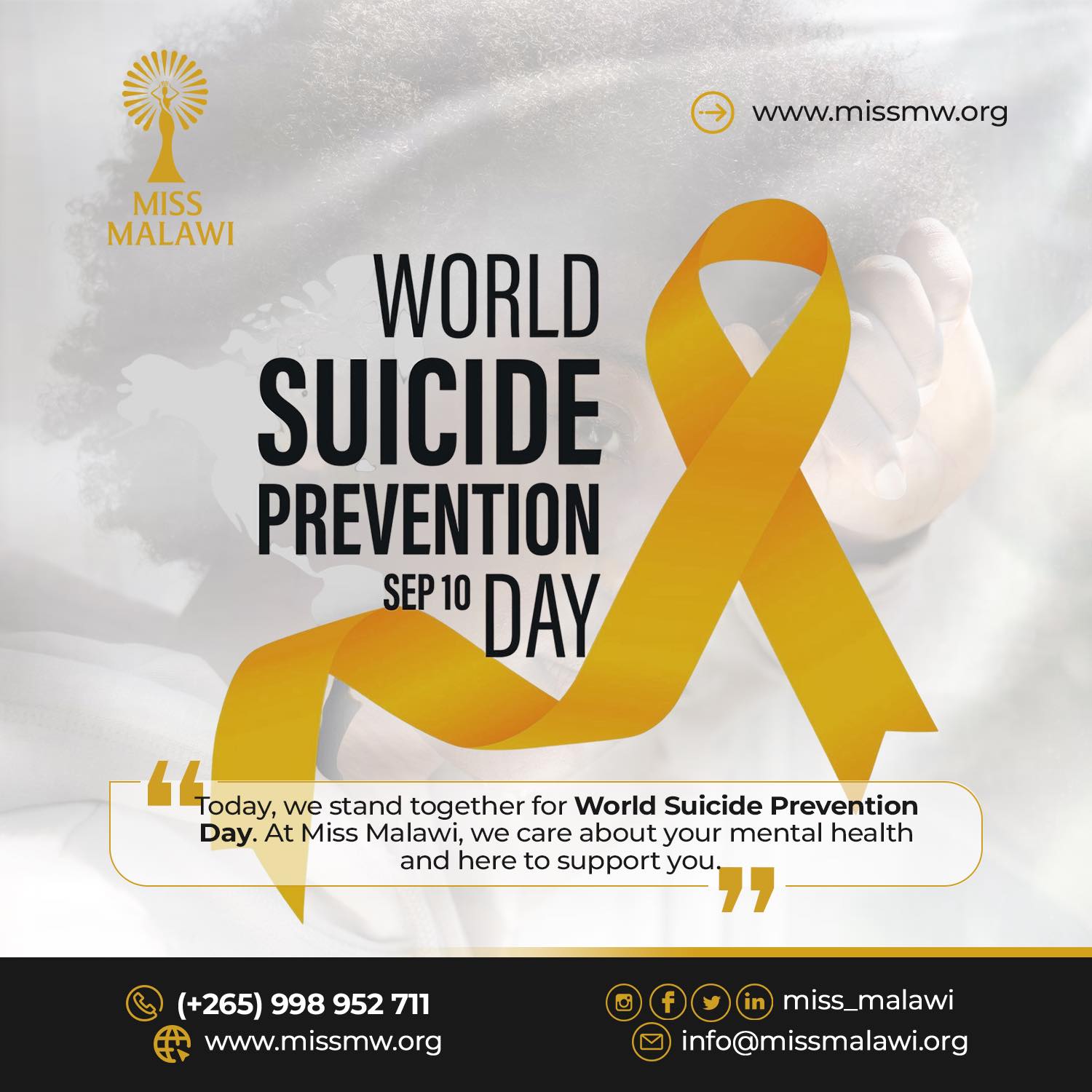 Miss - Today on World Suicide Prevention Day, we join the world in ...