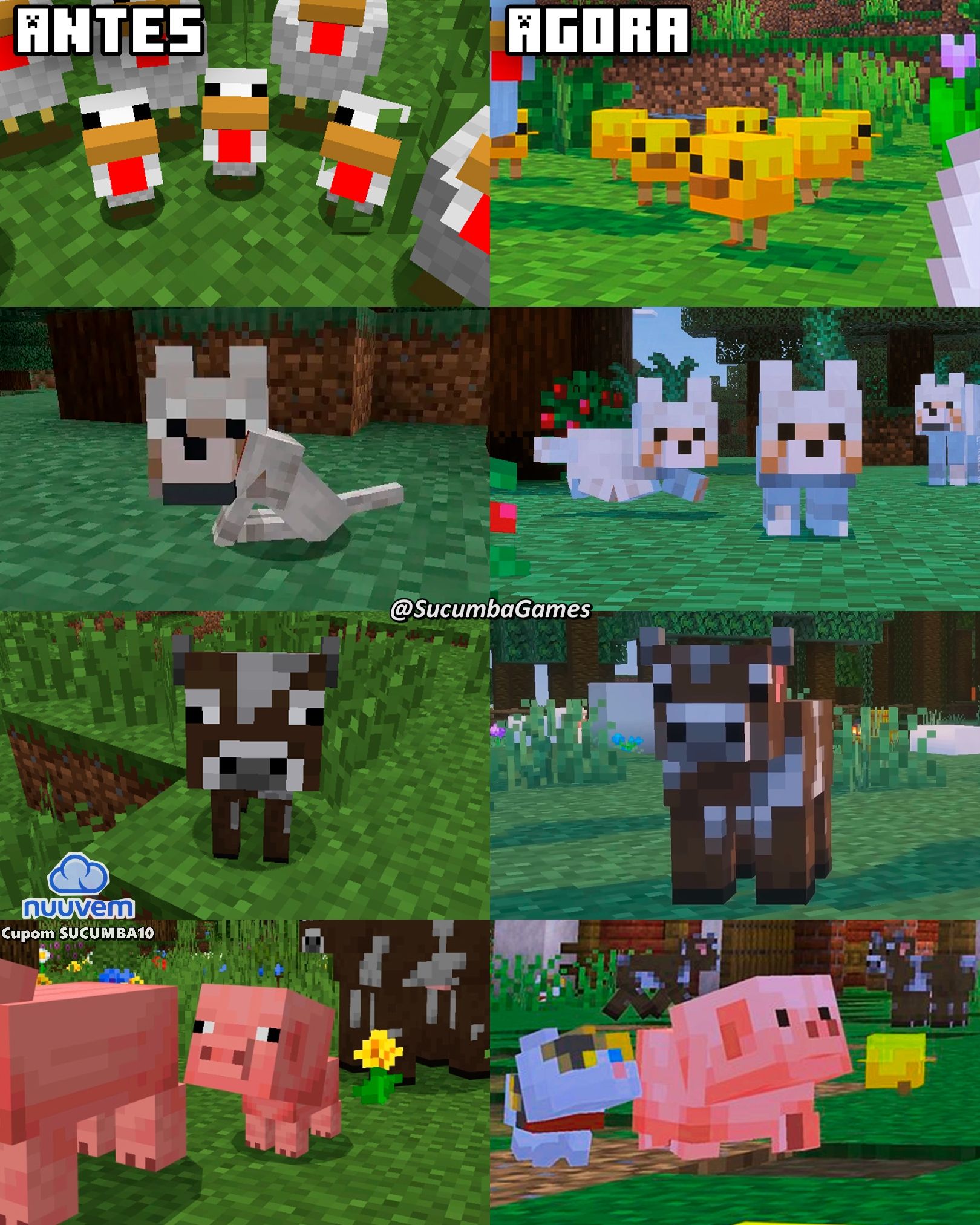 Sucumba - Animais filhotes no Minecraft deixaram de ser miniaturas ...