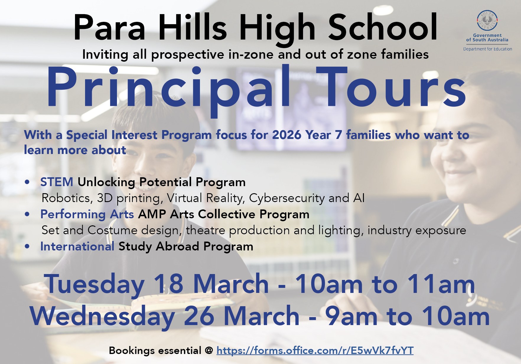 Para - PHHS Principal tours with a focus on our Special Interest ...