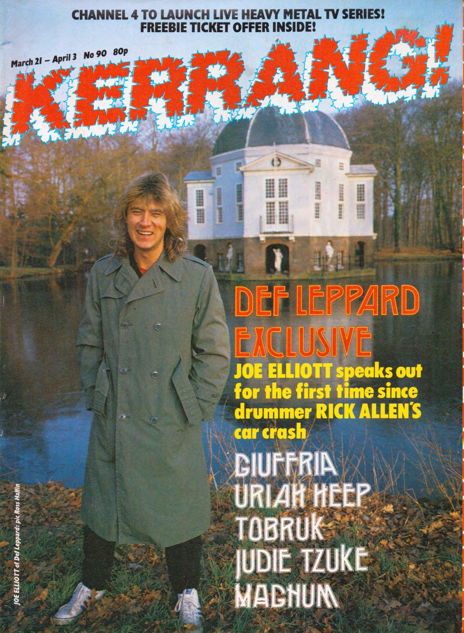 Def - 40 years ago today Joe was on the cover of Kerrang magazine ...