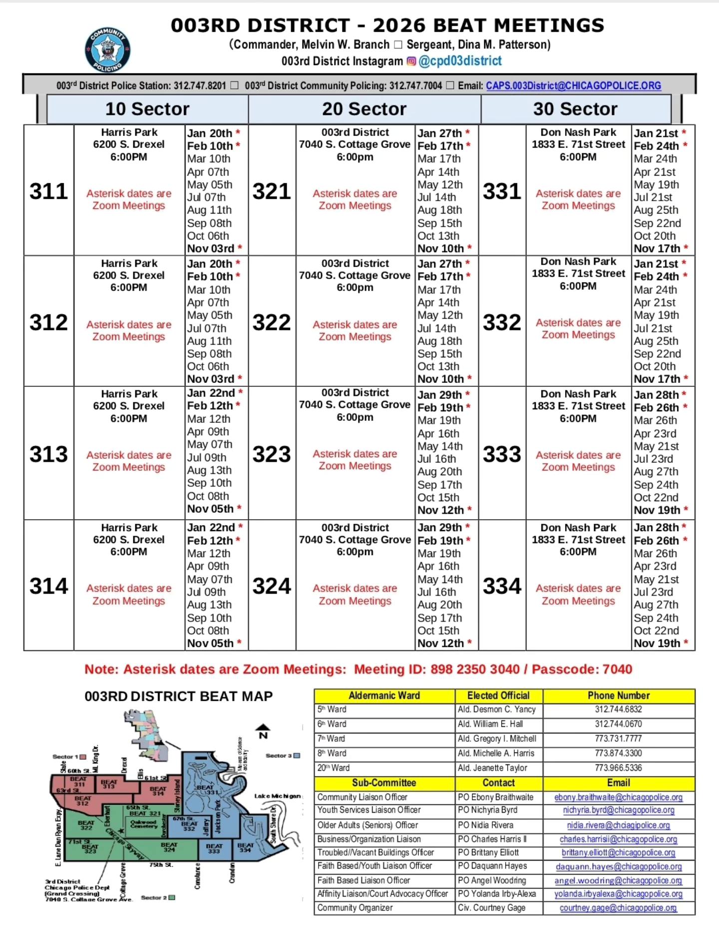 003rd - Our 2026 Beat Meeting Calendar is out now. We look forward to ...