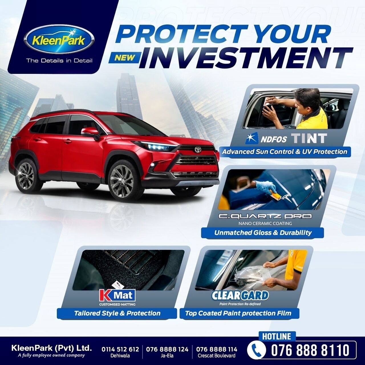 ✨ PROTECT YOUR NEW INVESTMENT WITH KLEENPARK! ✨ 🔵 Drive with