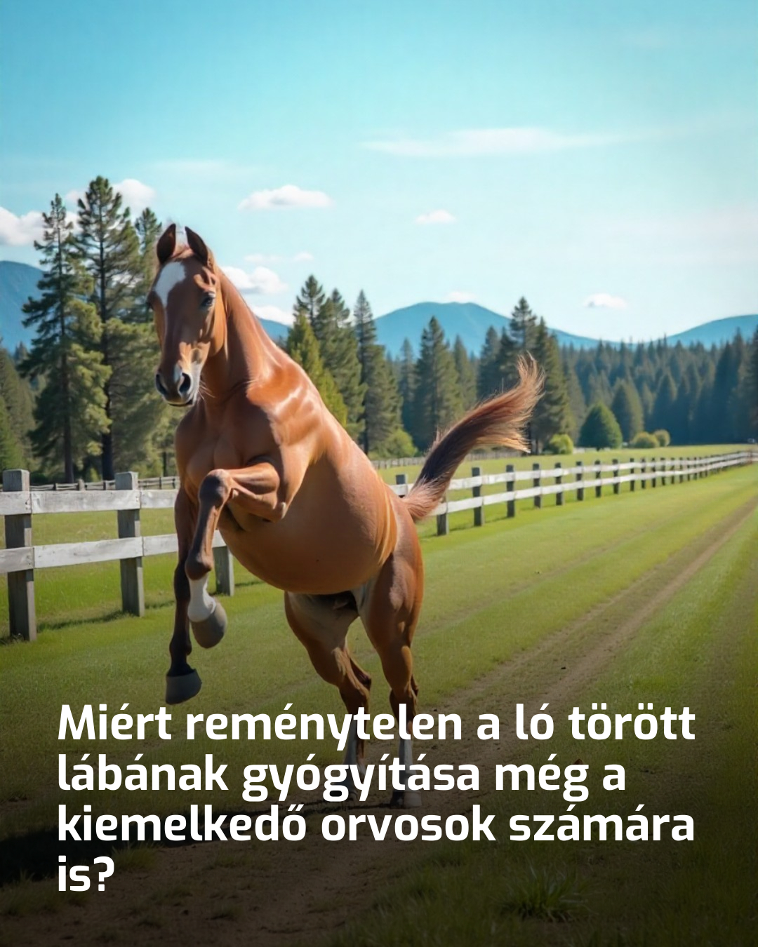 Legszebb - Miért reménytelen a ló törött lábának gyógyítása még a ...