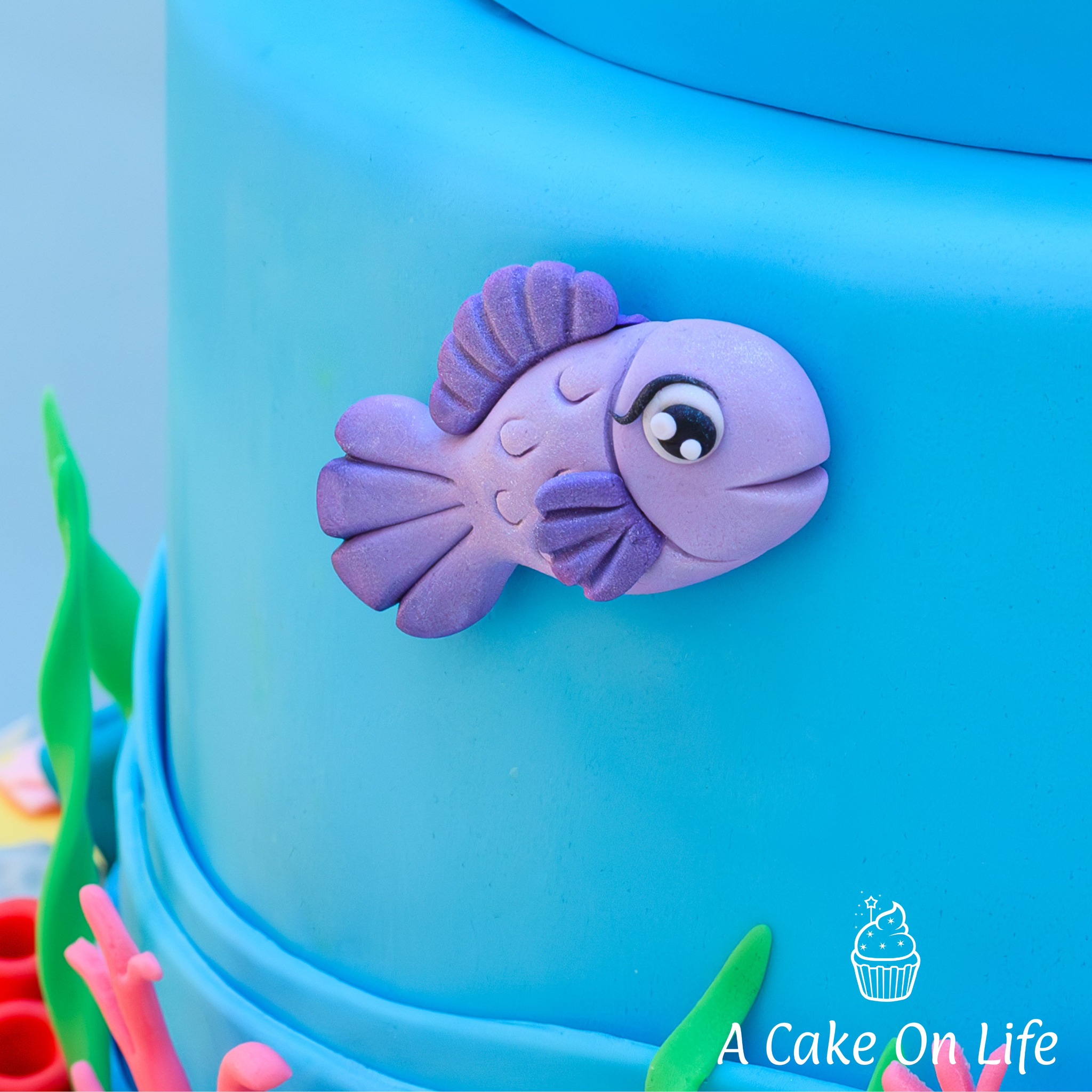fish cake accessories Topper 🐟 ⛺️ Camp Hollow Porcelain Party Animal a forest scene background Fisherman with Action Fish DecoSet