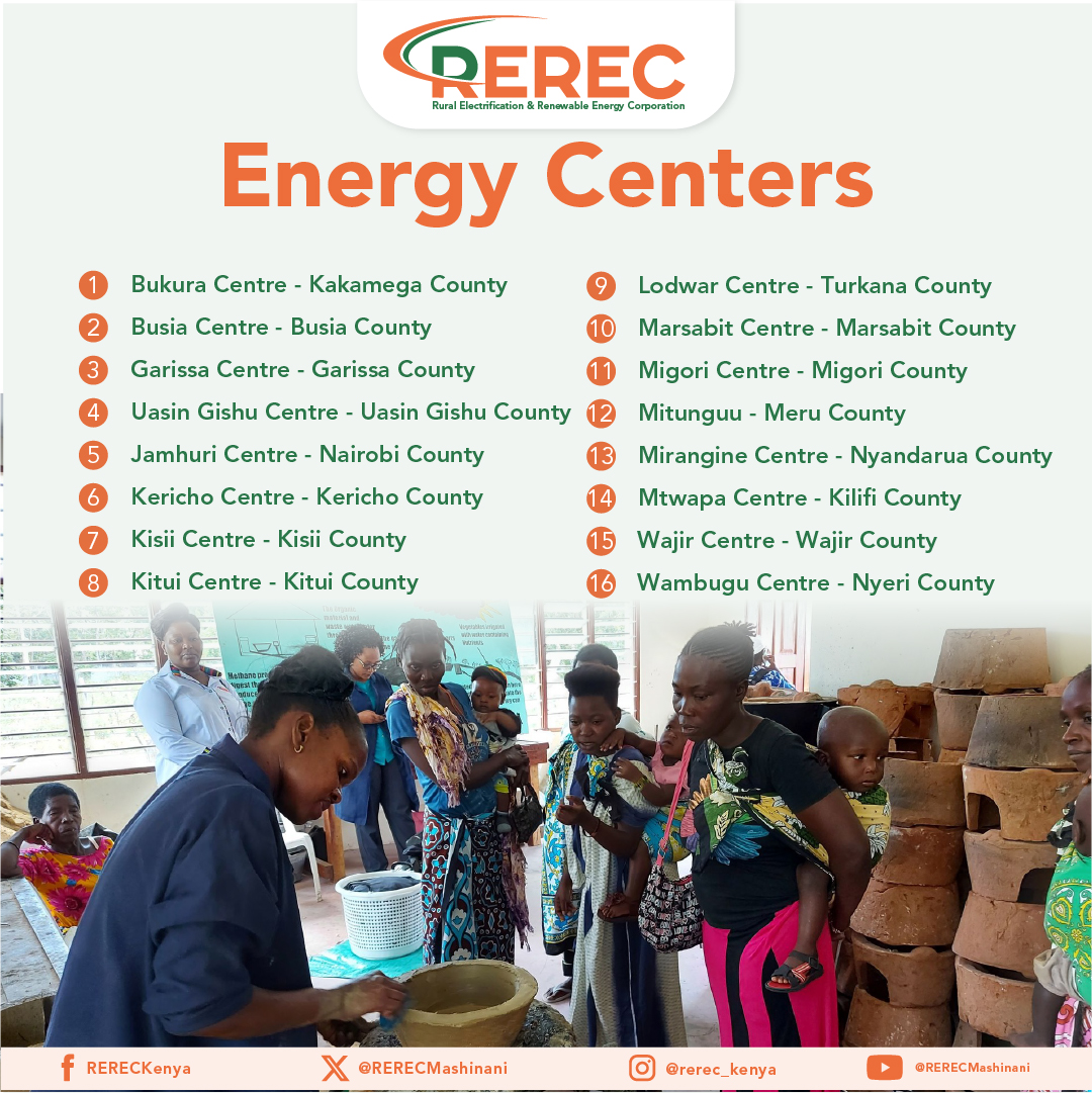 REREC is currently running 16 Energy Centres across the country. At ...