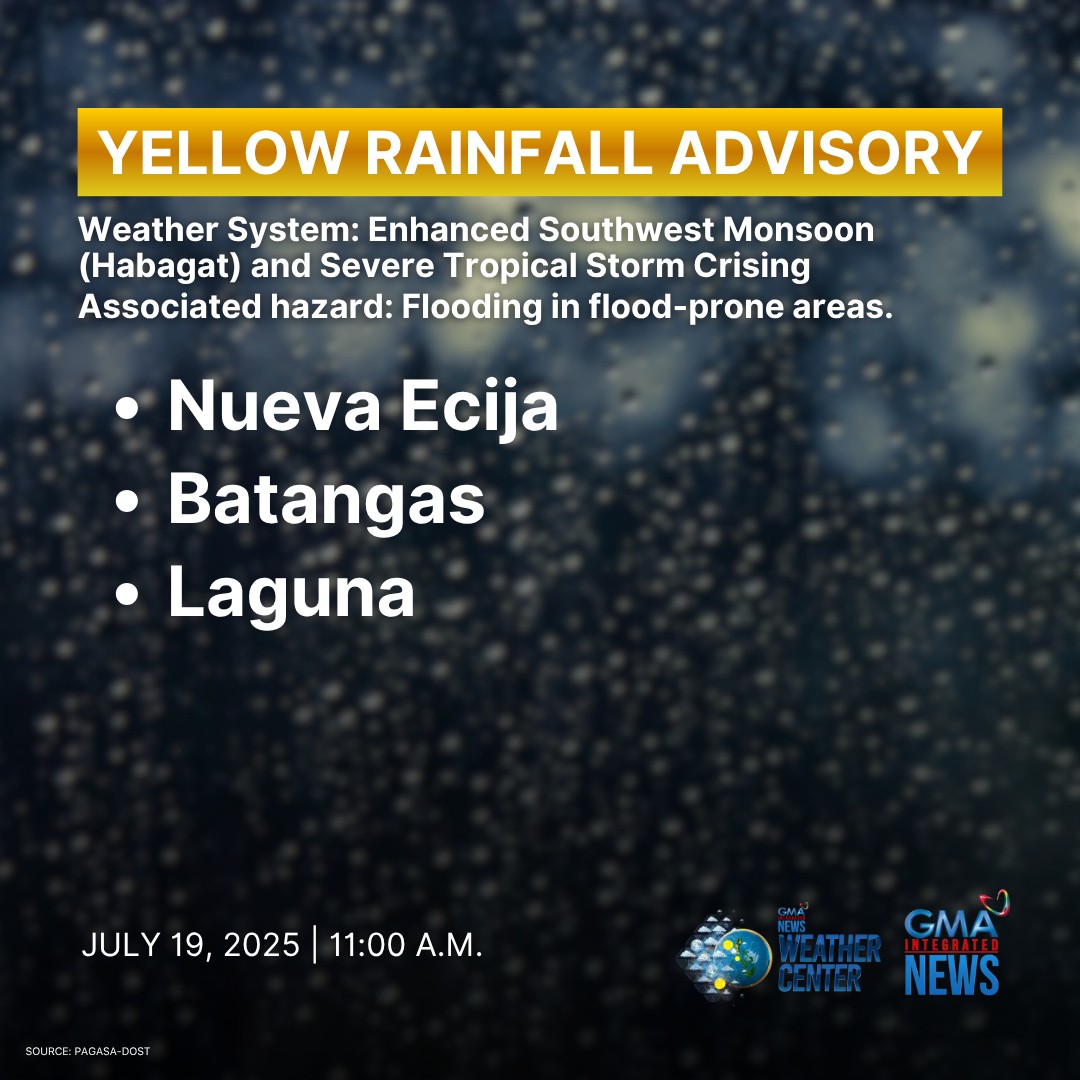 GMA - State weather bureau PAGASA has issued an orange rainfall warning ...