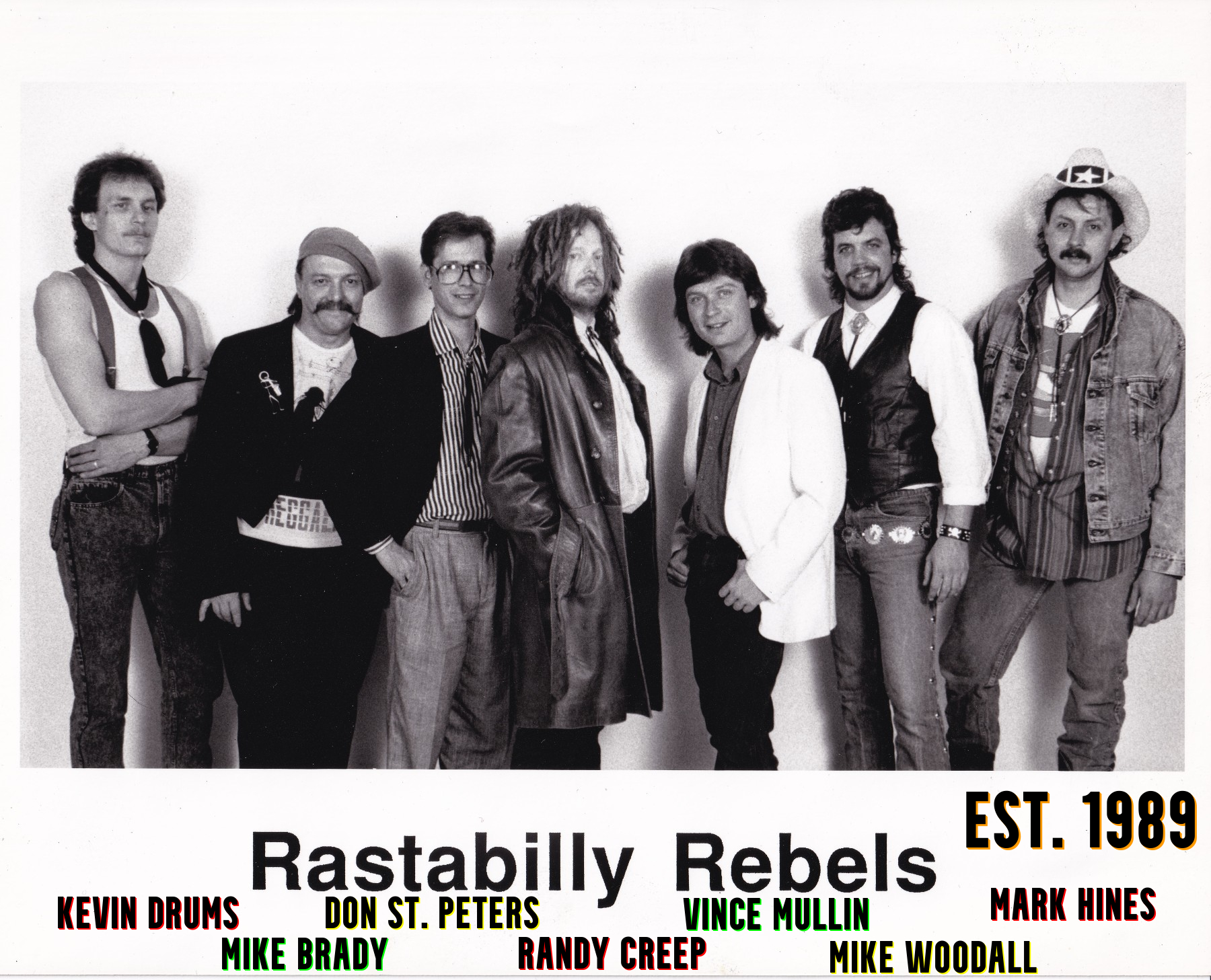 What were the names of The Rebels band members in 1967?