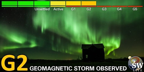 SpaceWeatherLive - Moderate G2 geomagnetic storm conditions have been ...