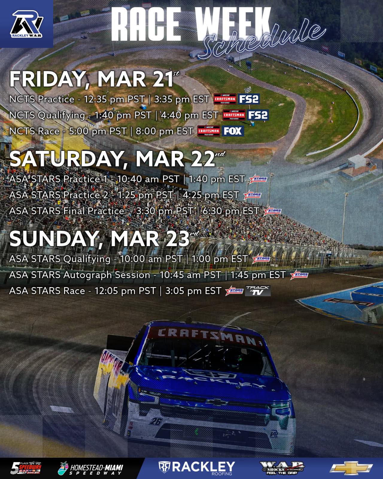 Rackley - Dawson Sutton Racing has a very busy weekend ahead as he’s ...