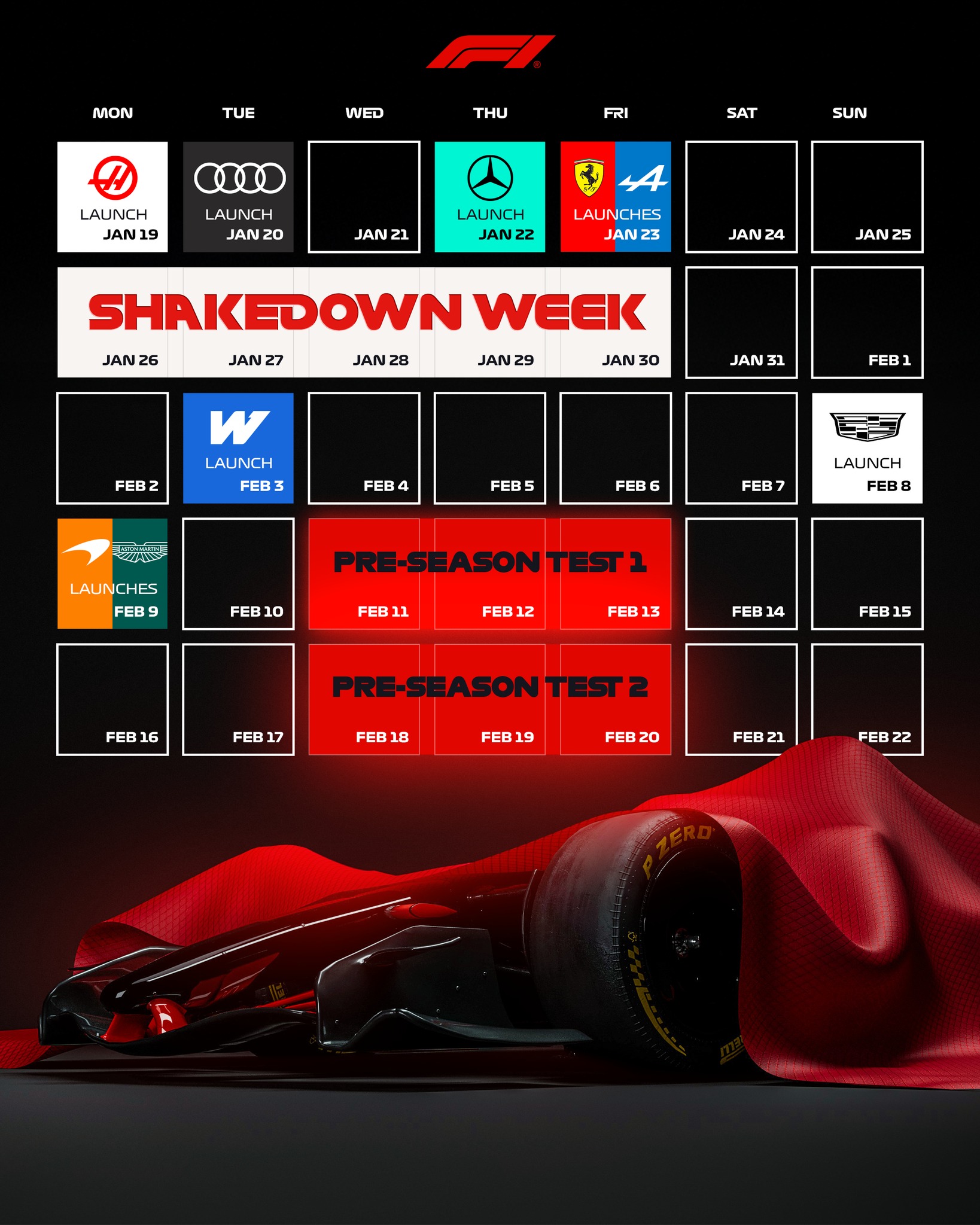 F1 - The all-important dates for your diary! 🗓️ ️ We have a week ahead ...