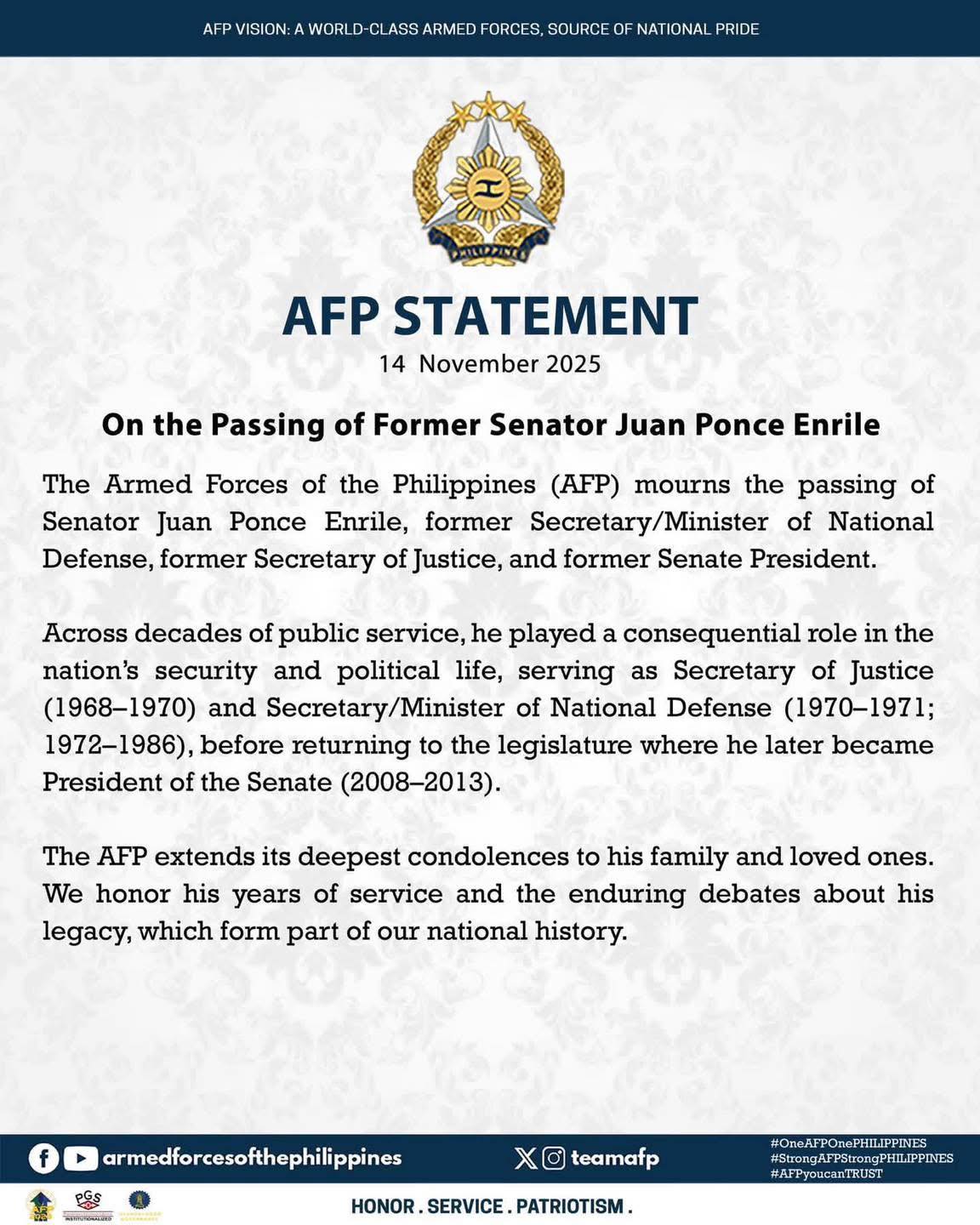 The Freeman - READ: The Armed Forces of the Philippines (AFP) on ...