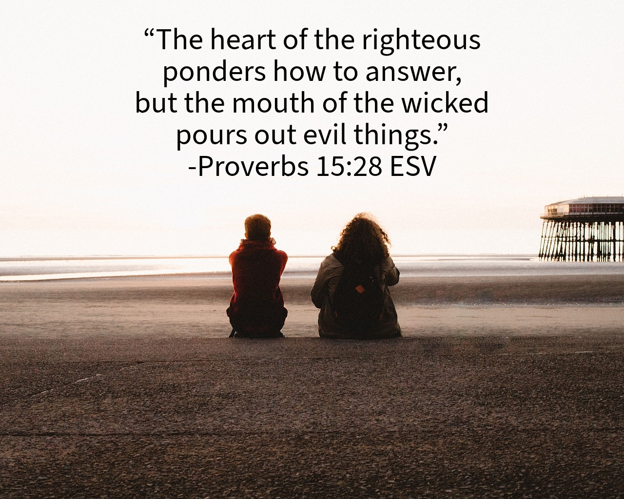 What's - “The heart of the righteous ponders how to answer, but the ...