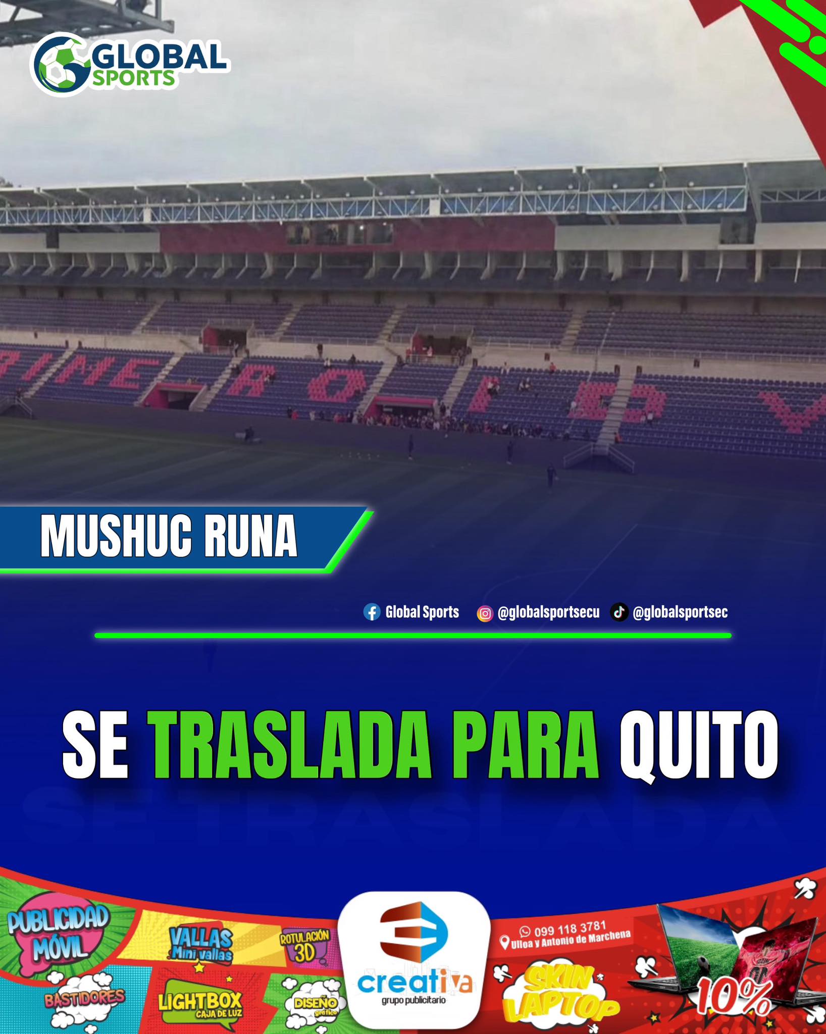 Global - ¡MUSHUC RUNA CAMBIA DE LOCALÍA! ⚽🏟️ El “Ponchito” no jugará ...