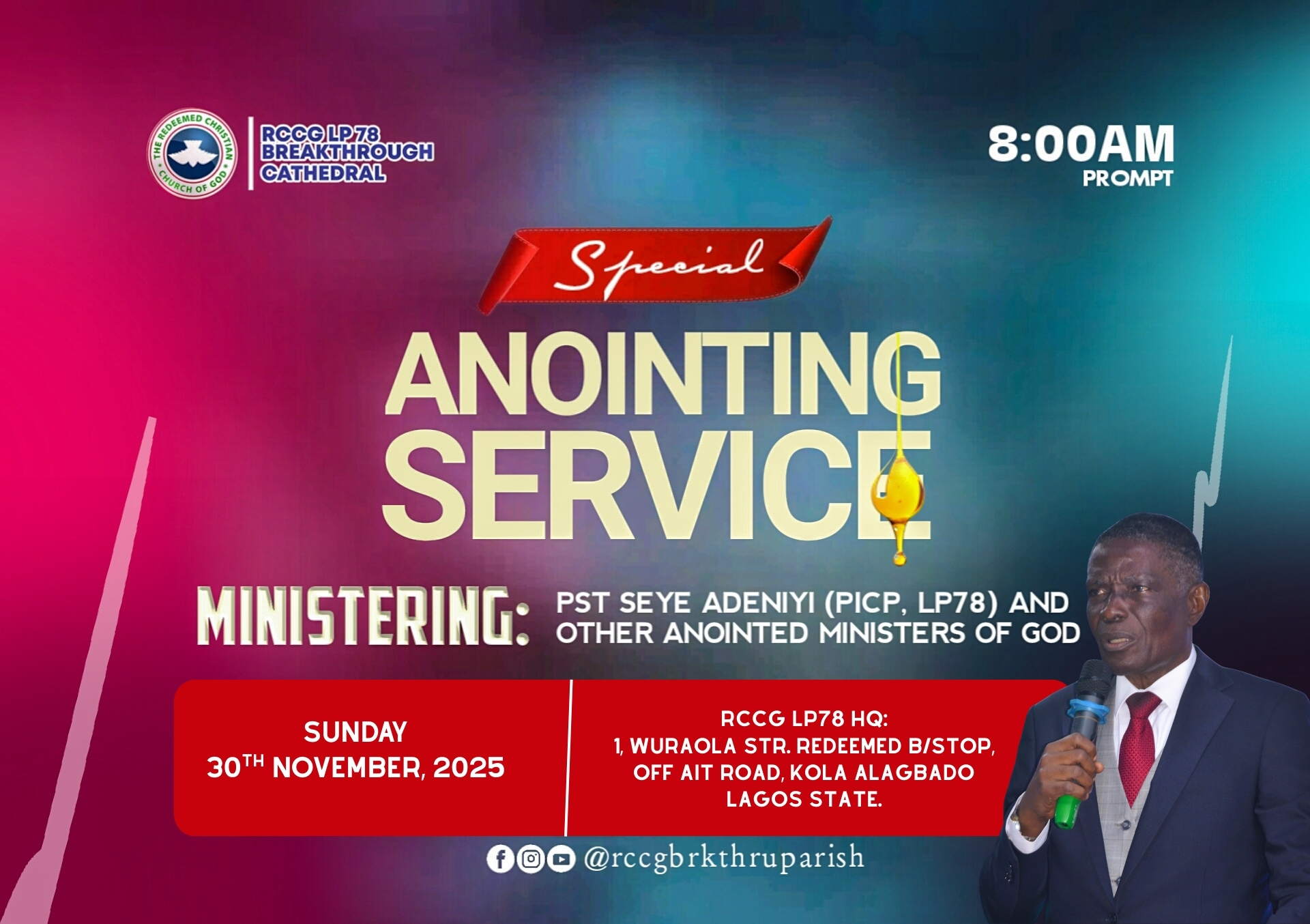 RCCG LP78 - NOVEMBER ANOINTING SERVICE Join us for... | Facebook