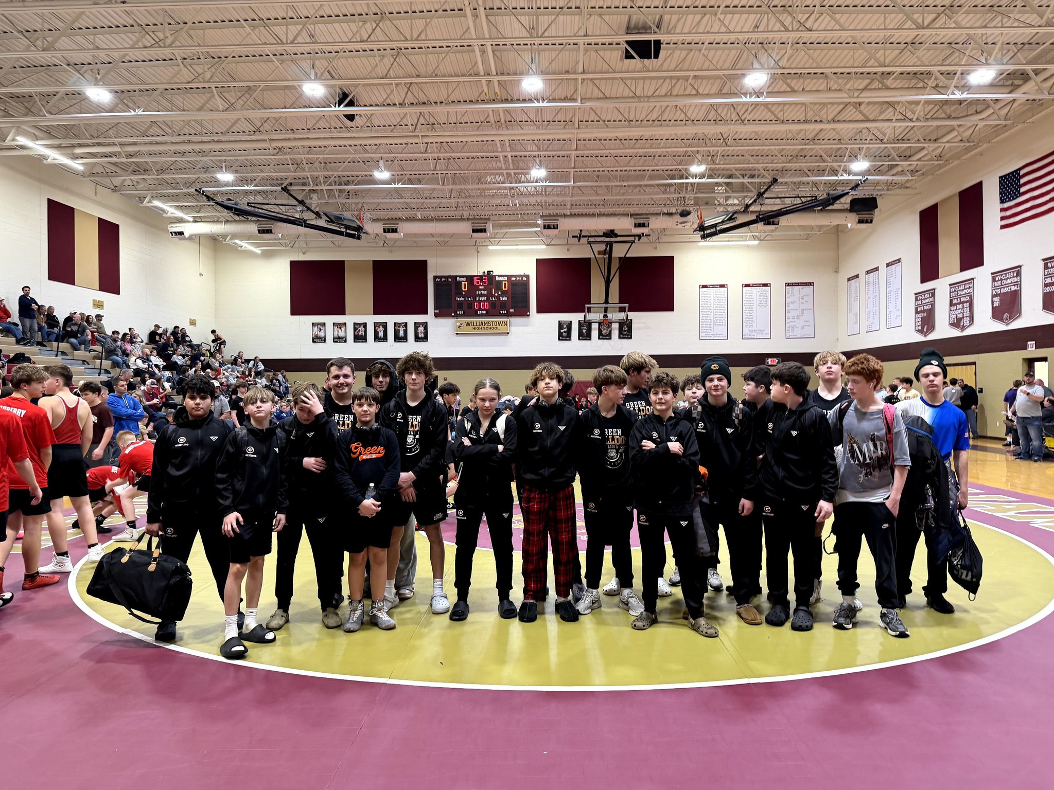 Green - Middle School Wrestling participated in the Jr. Jacket Rumble ...