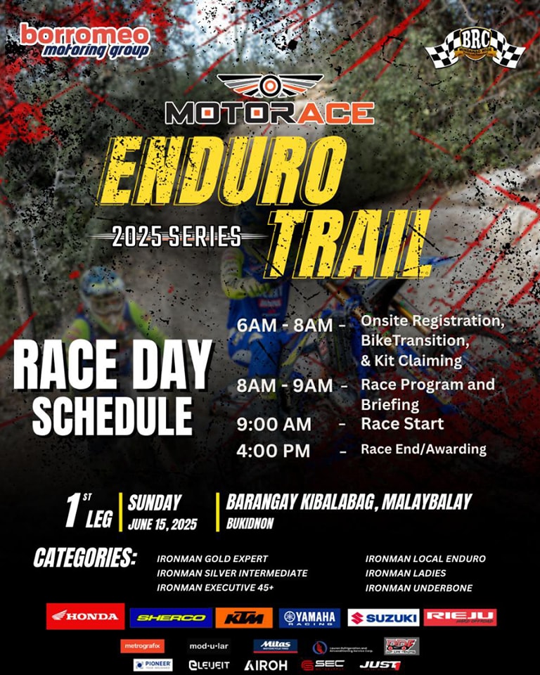 Motor - Race Day Schedule of the 1st Leg of the 2025 Motor Ace Enduro ...