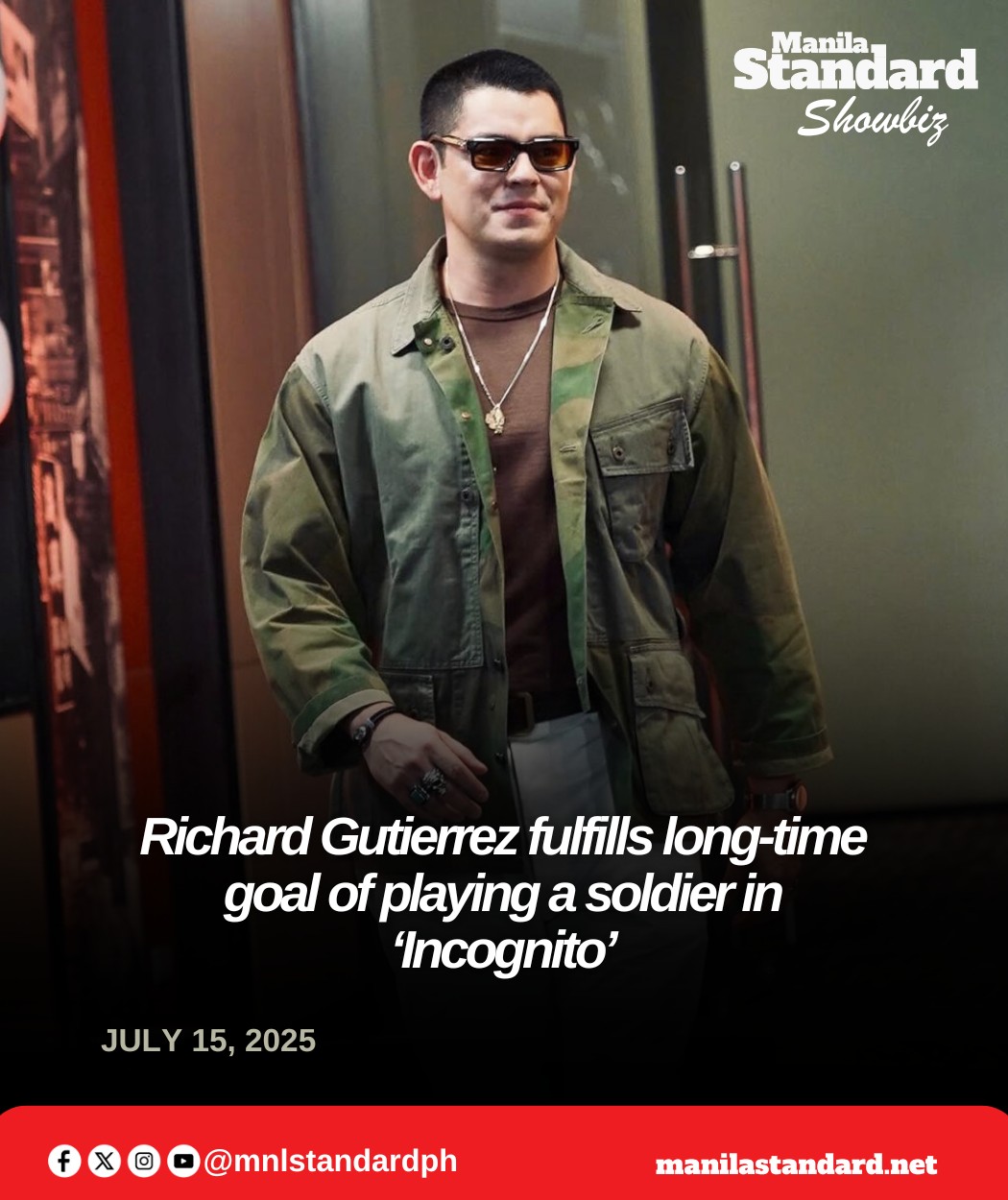 Manila Standard - #MSShowbiz | Actor Richard Gutierrez has... | Facebook