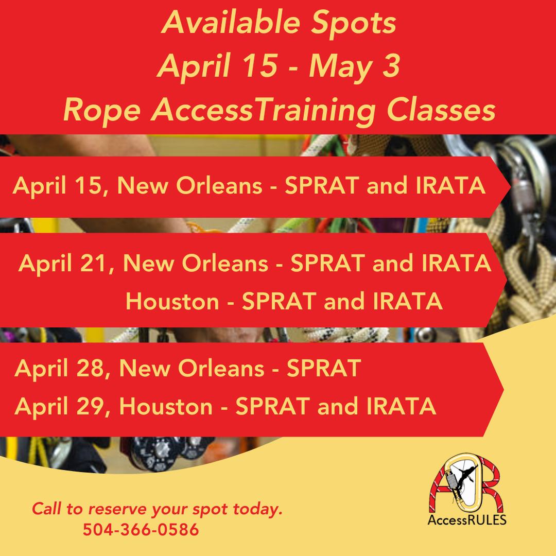 AccessRULES - 📢 Important Announcement! 📢 Available Spots in April Rope ...