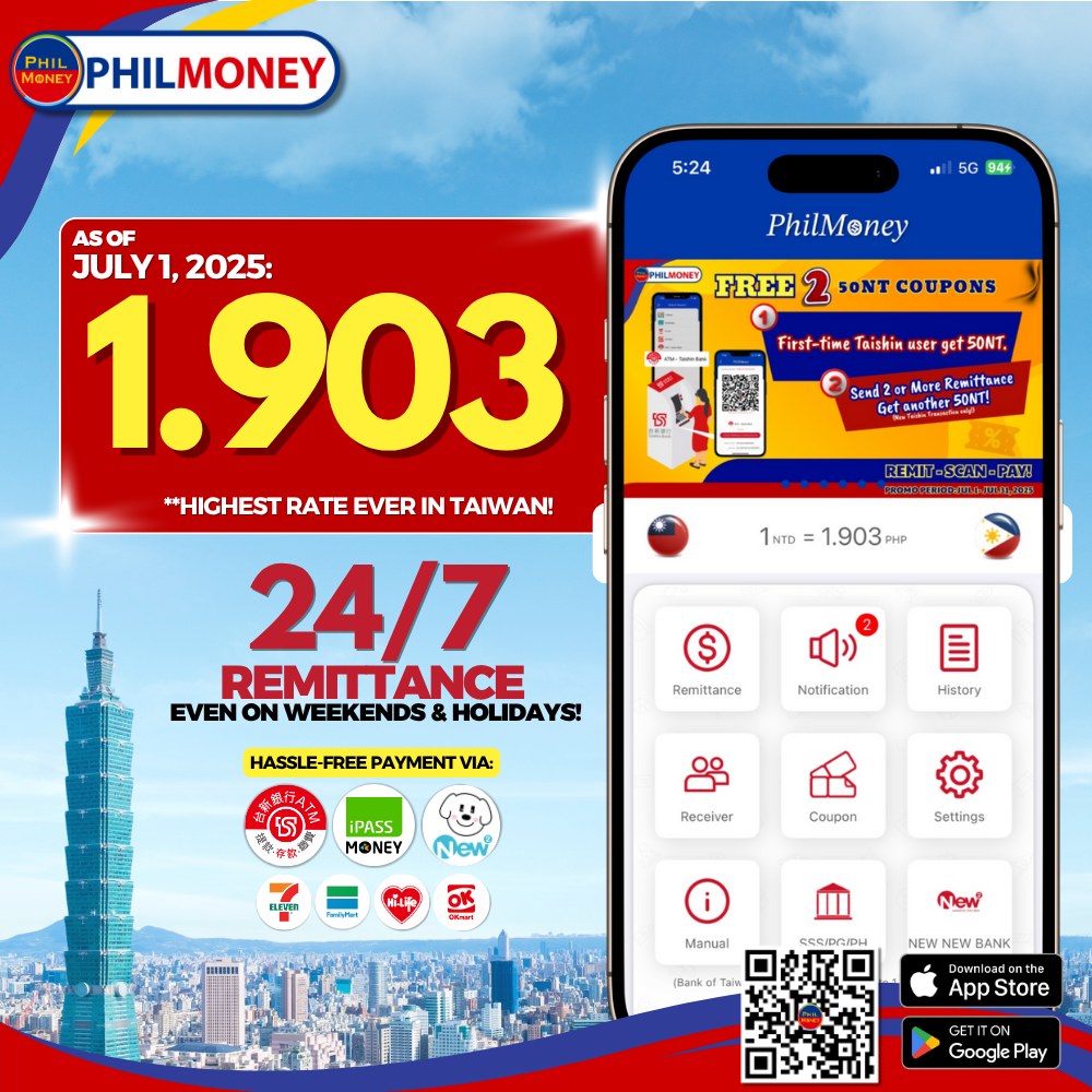 Exchange Rate Taiwan to Philippines