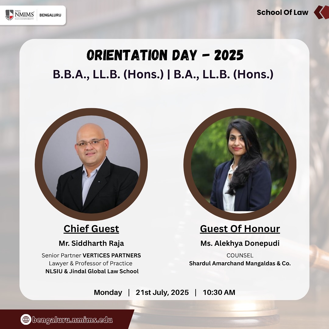 Narsee - 7th Orientation Program | School of Law, NMIMS Bengaluru We ...