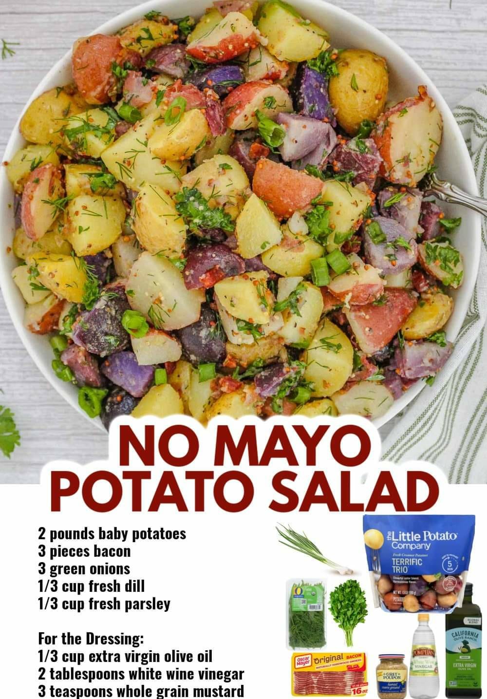 Ranch dressing potato salad recipe without mayo