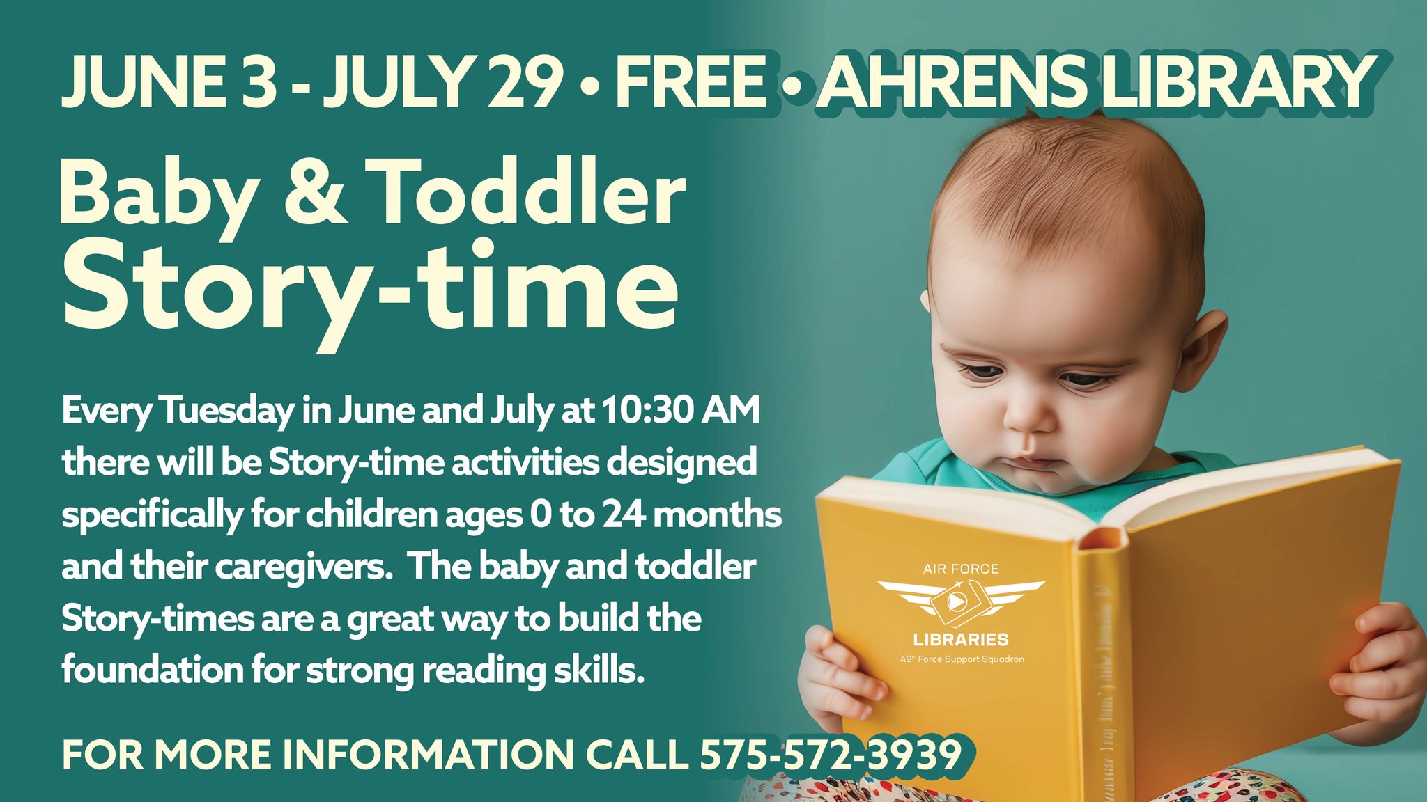Holloman FSS - 📚👶 Baby & Toddler Story-time is back at... | Facebook